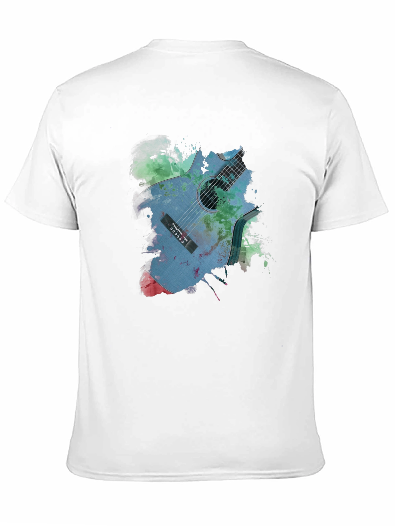Guitar Splash Graphic Tee - Unique Artistic Design
