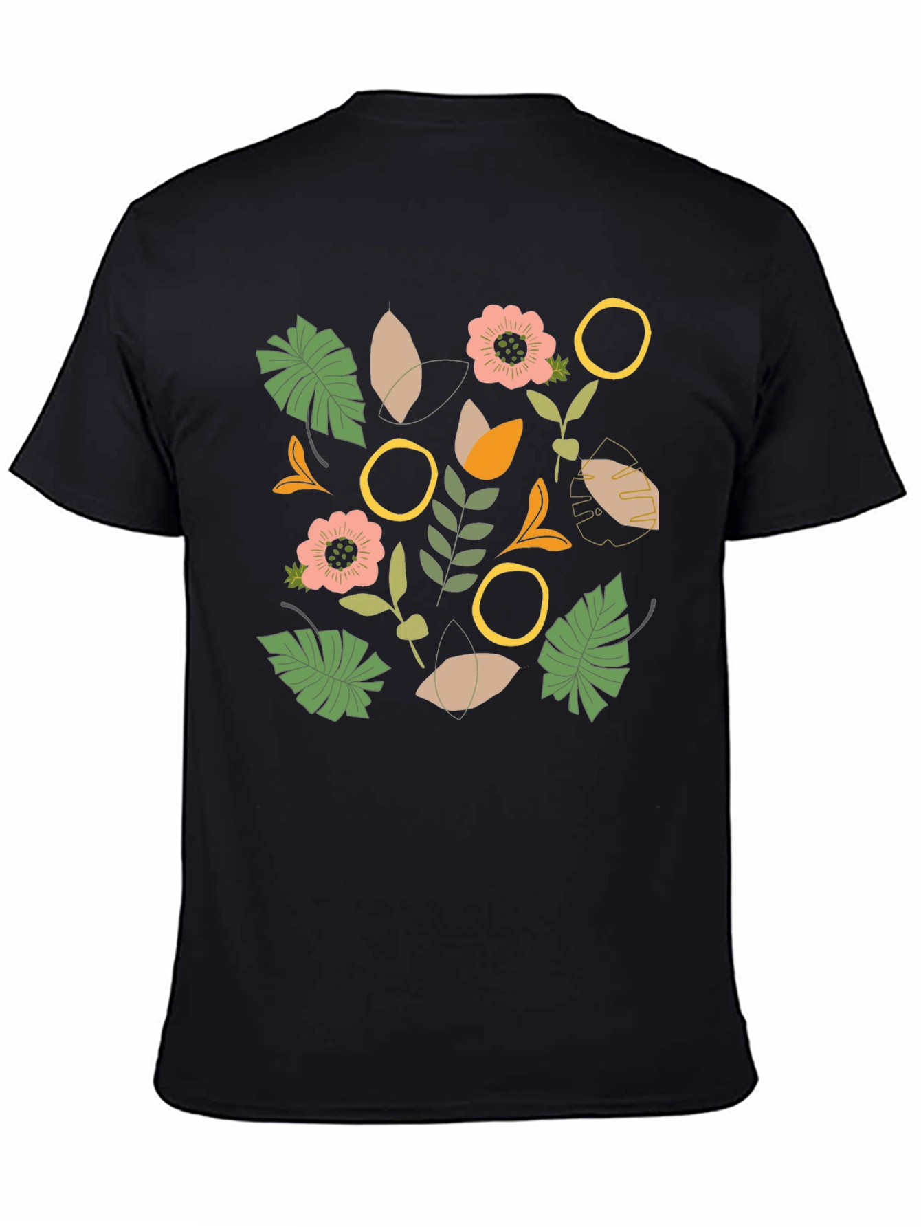 Botanical Graphic Black T-Shirt