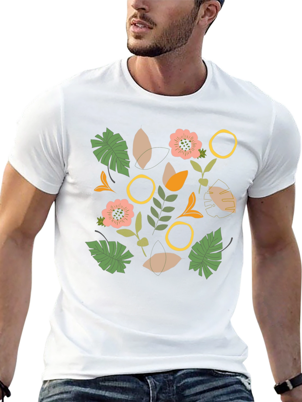 Botanical Graphic Black T-Shirt