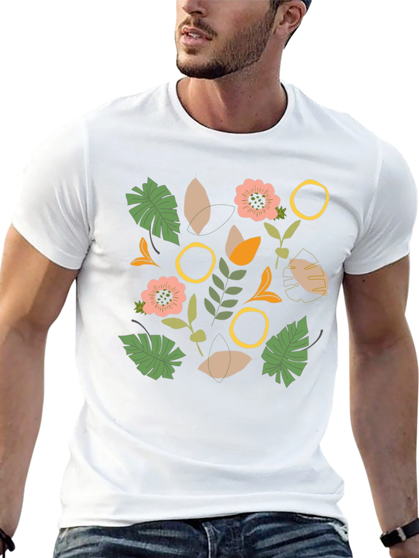 Botanical Graphic Black T-Shirt
