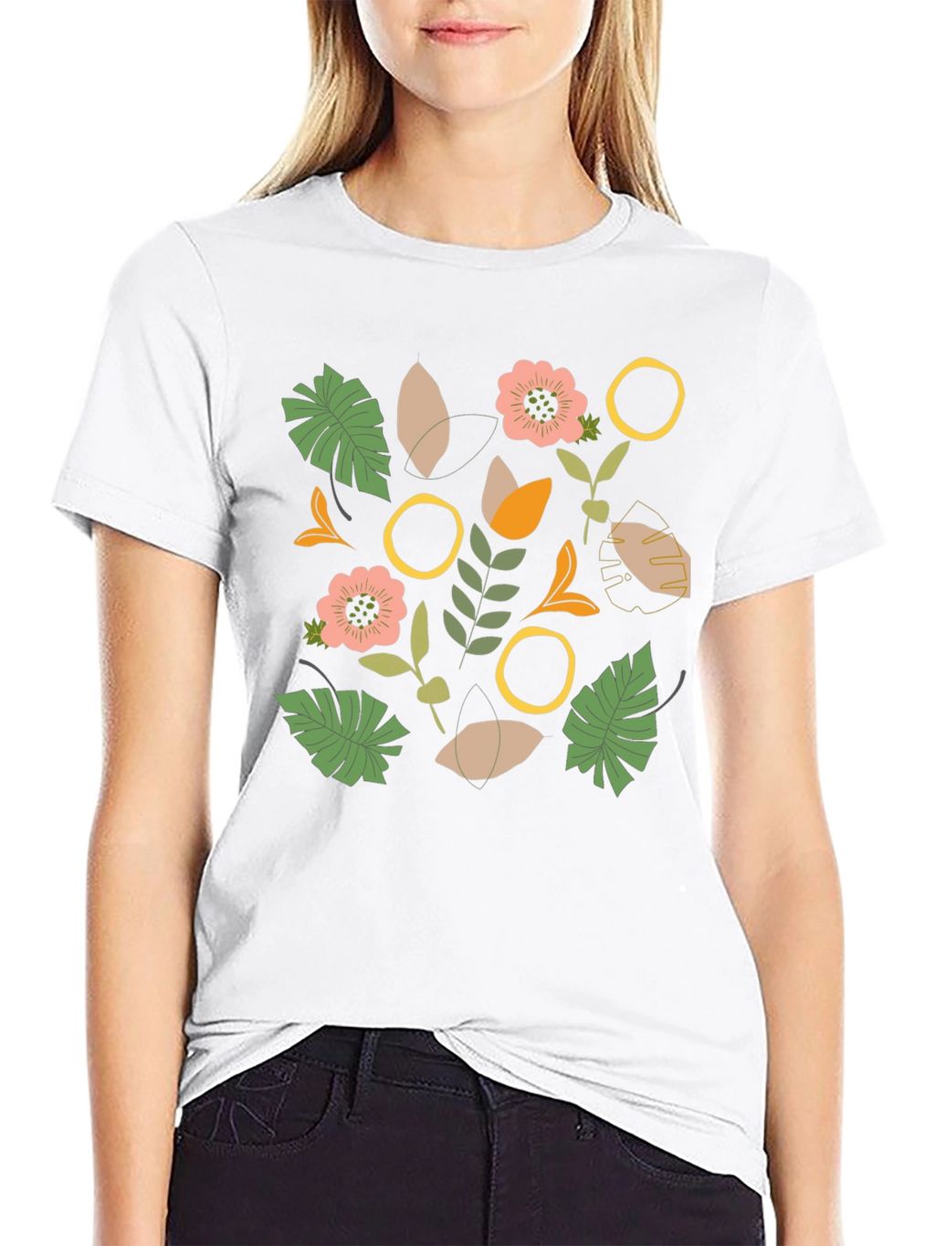 Botanical Graphic Black T-Shirt