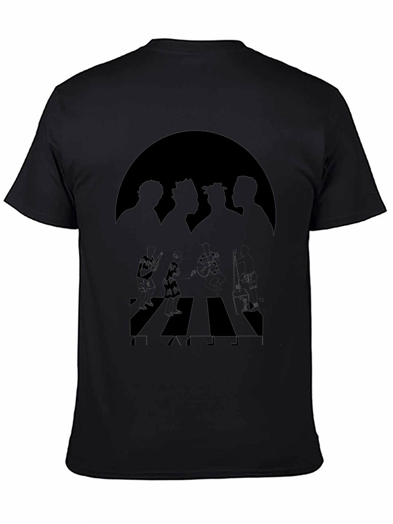 One Piece Abbey Road Style Black T-Shirt
