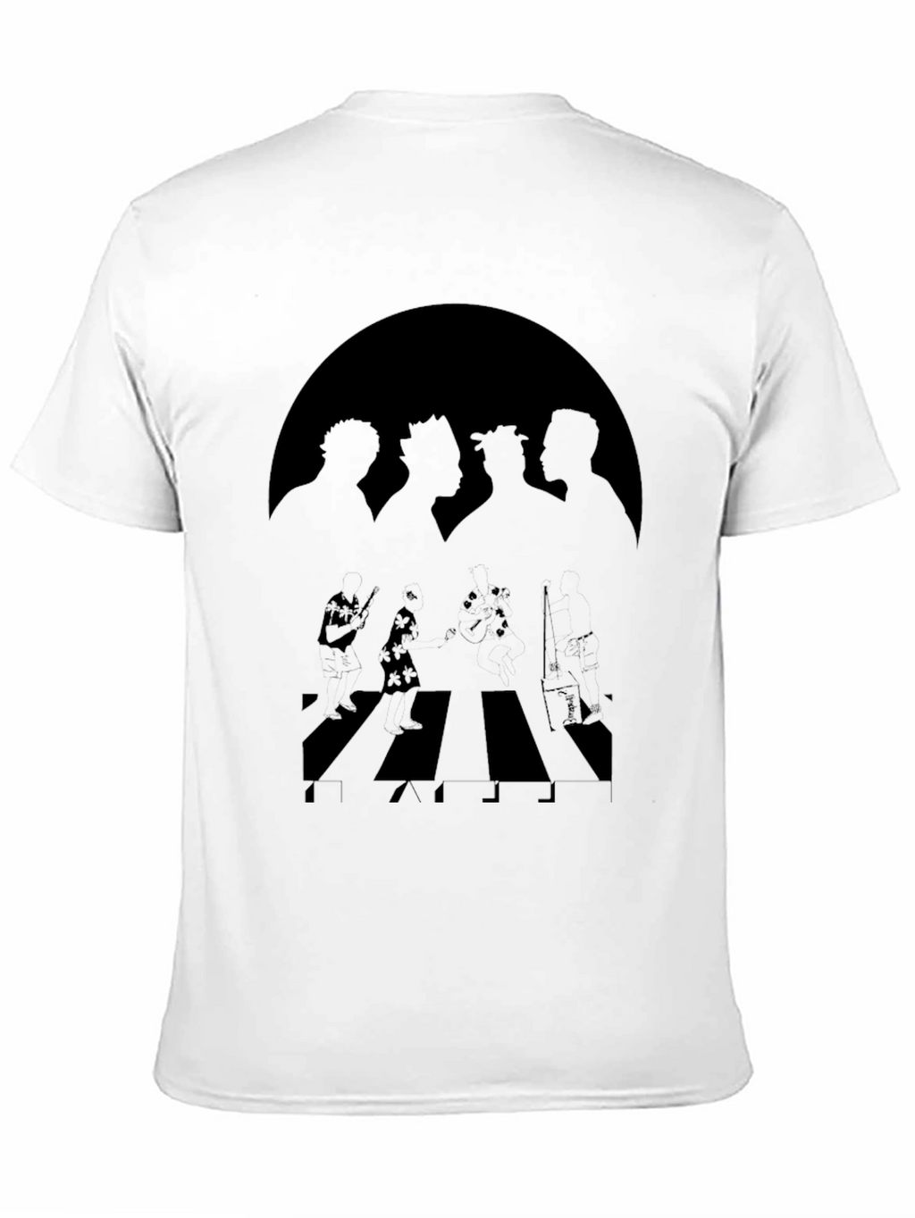 One Piece Abbey Road Style Black T-Shirt