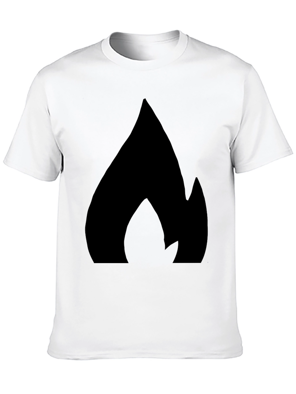 Bold Flame Graphic Black T-Shirt