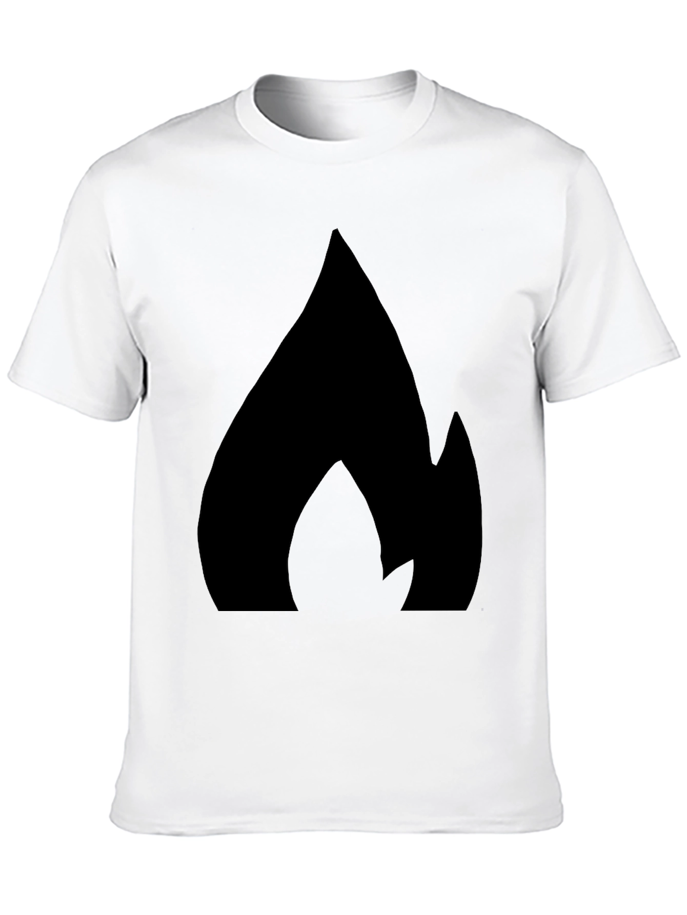 Bold Flame Graphic Black T-Shirt