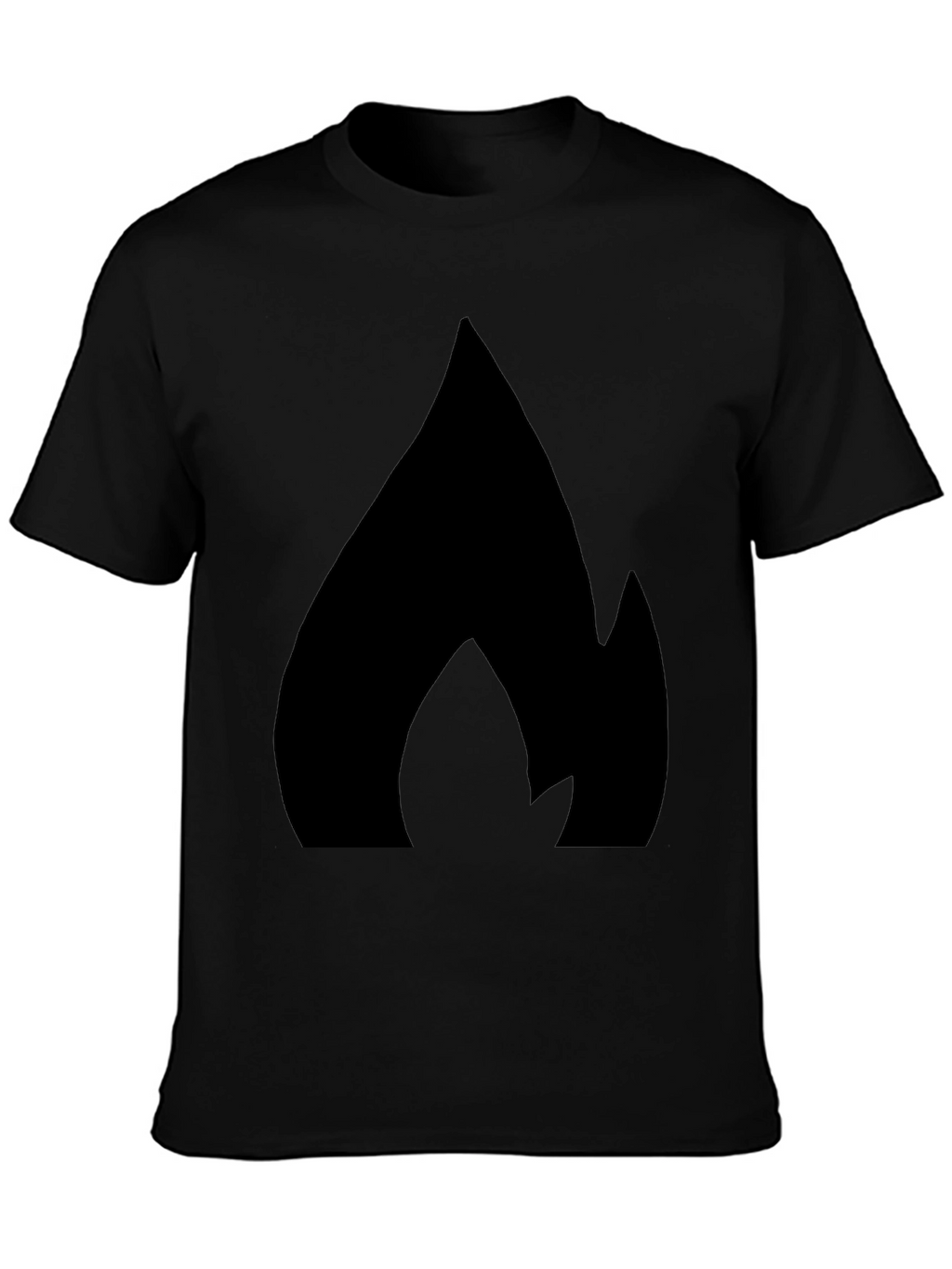 Bold Flame Graphic Black T-Shirt