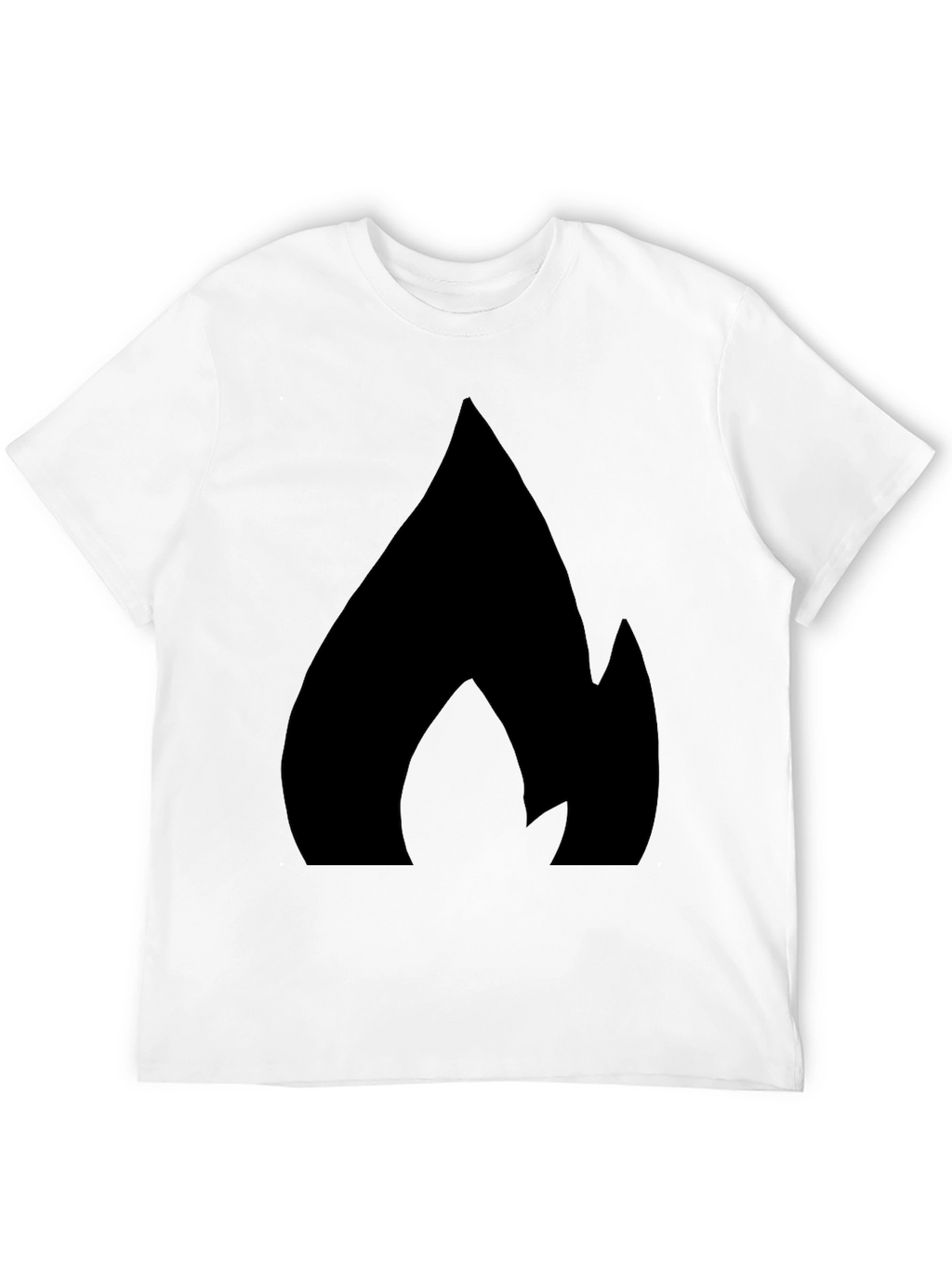 Bold Flame Graphic Black T-Shirt