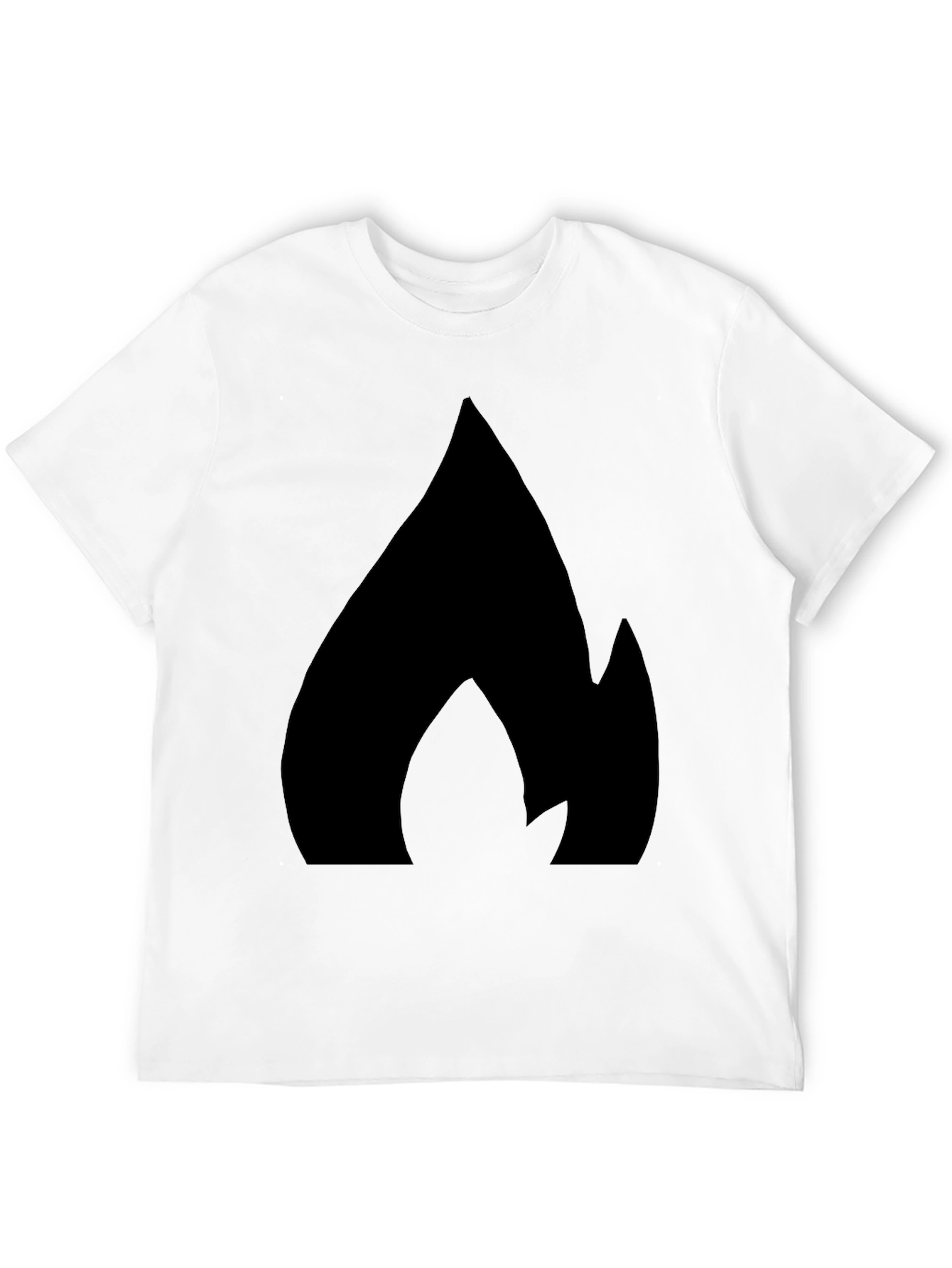 Bold Flame Graphic Black T-Shirt