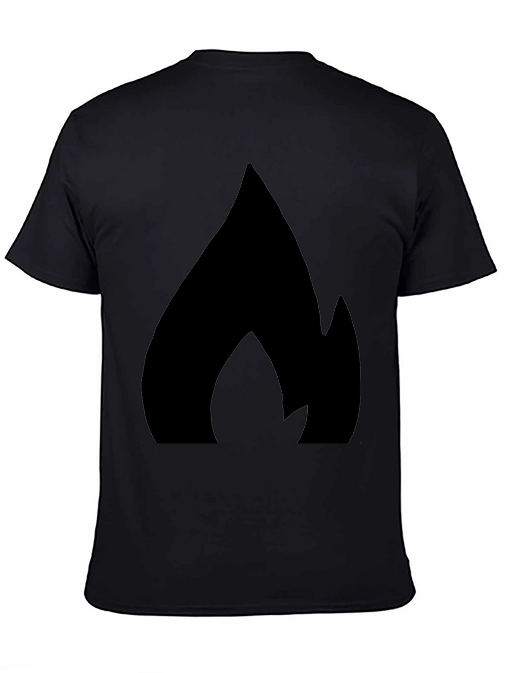 Bold Flame Graphic Black T-Shirt