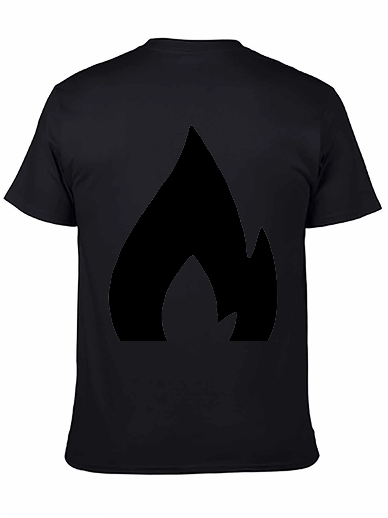 Bold Flame Graphic Black T-Shirt