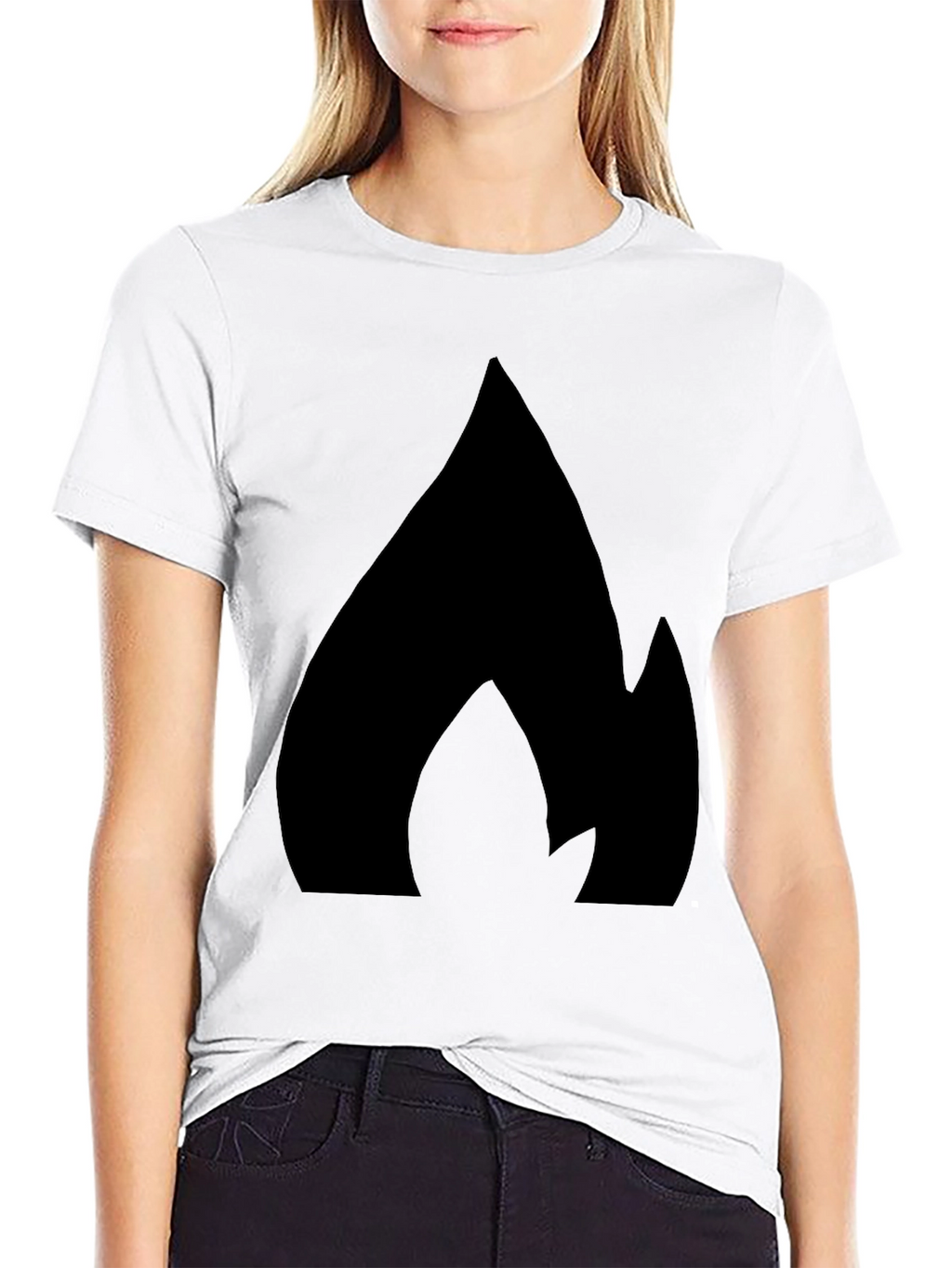 Bold Flame Graphic Black T-Shirt