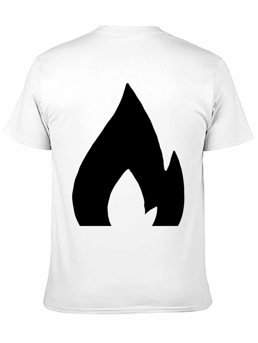Bold Flame Graphic Black T-Shirt
