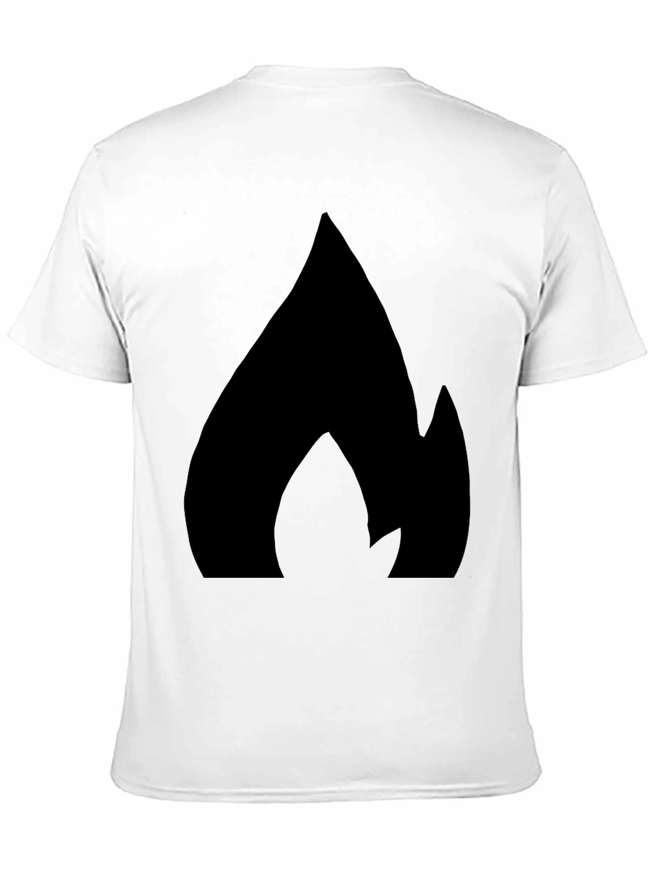 Bold Flame Graphic Black T-Shirt