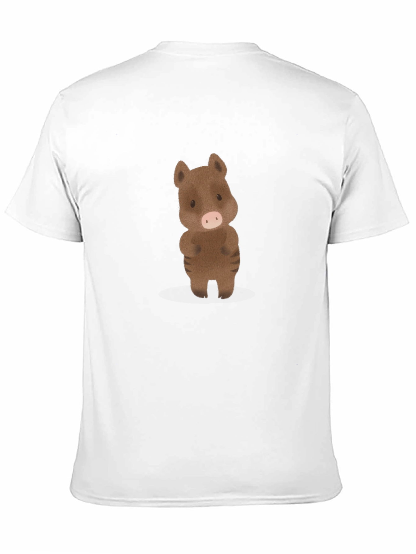 Cute Boar Graphic Tee - Black Cotton Shirt