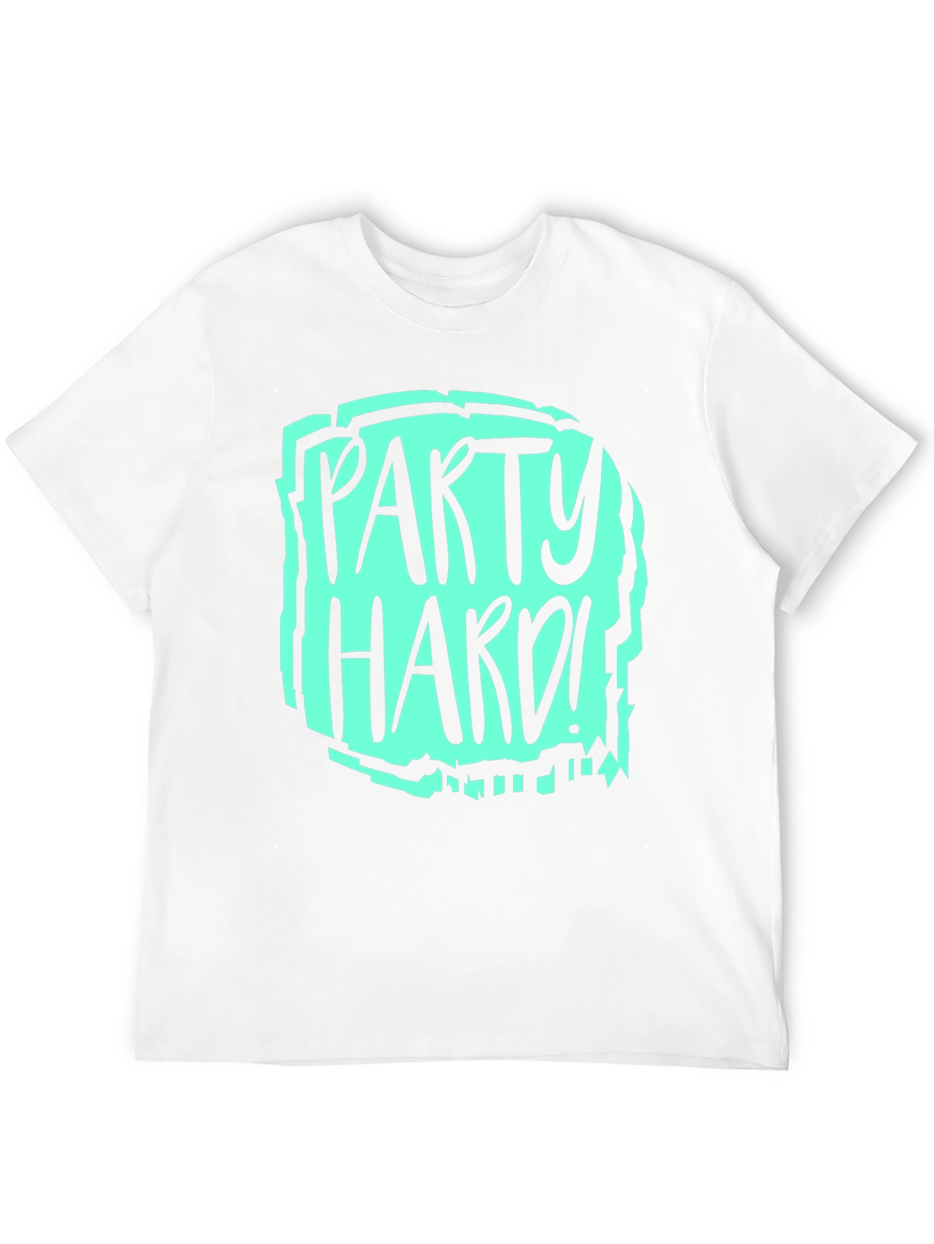 Party Hard Graphic T-Shirt - Black Crew Neck Tee