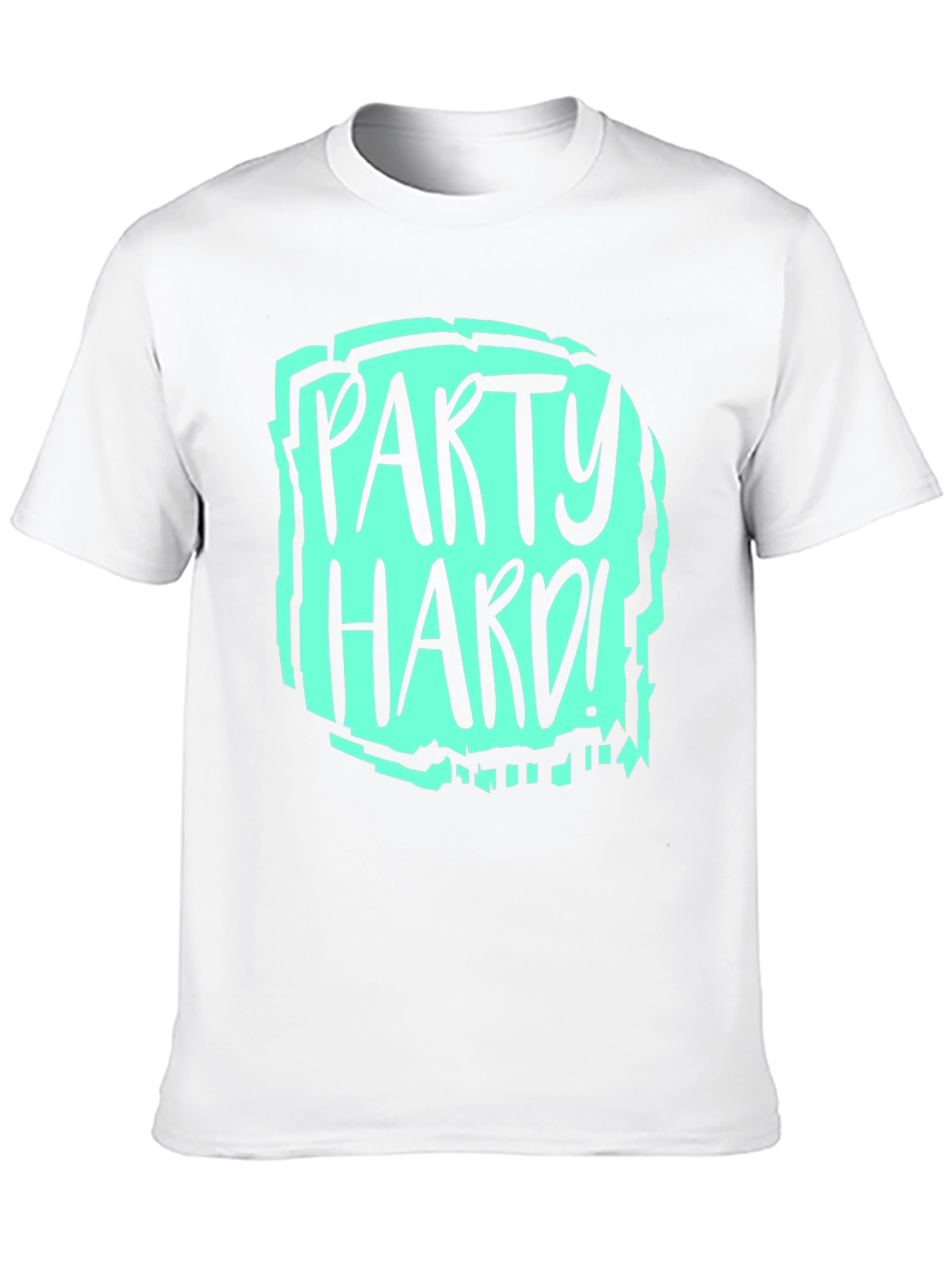 Party Hard Graphic T-Shirt - Black Crew Neck Tee