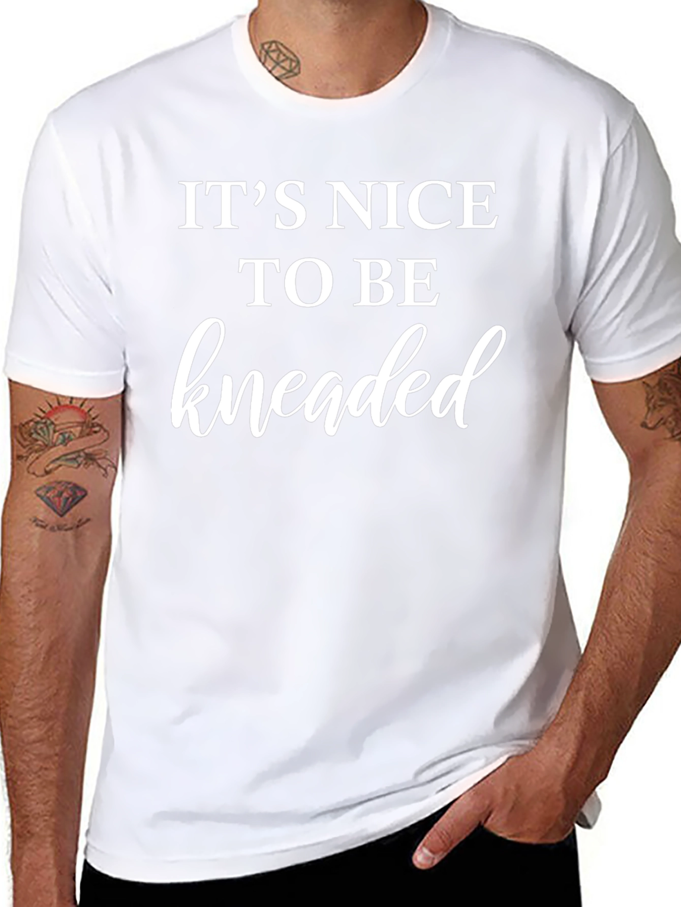 Its Nice To Be Kneaded Black T-Shirt