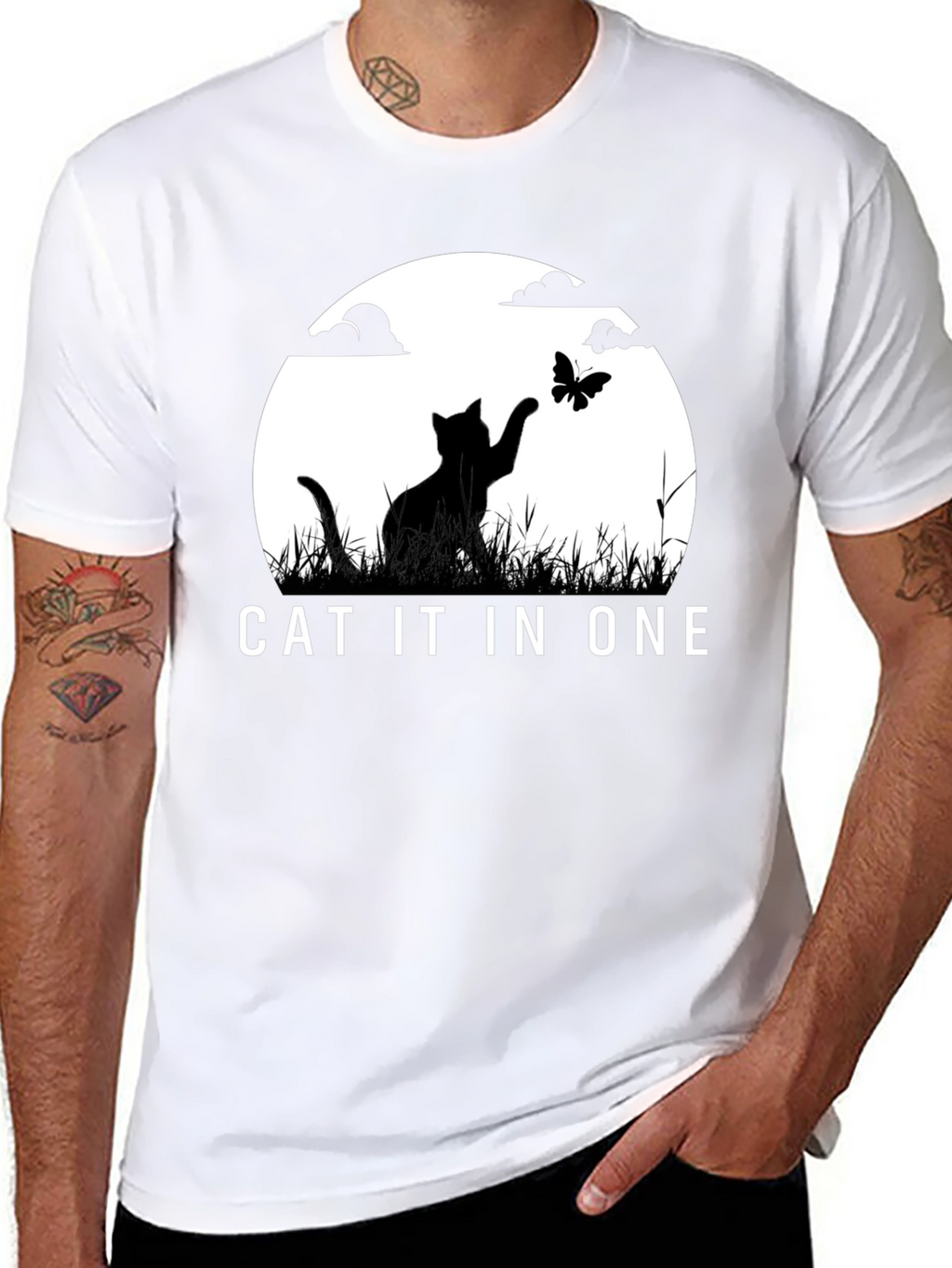 Cat IT in ONE Black Graphic Tee