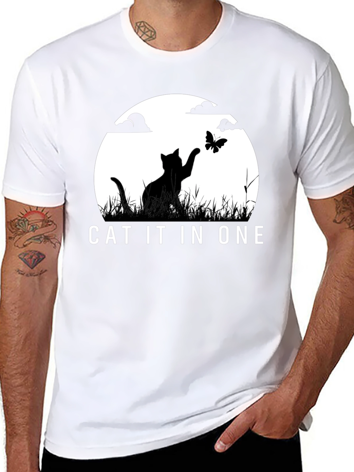 Cat IT in ONE Black Graphic Tee