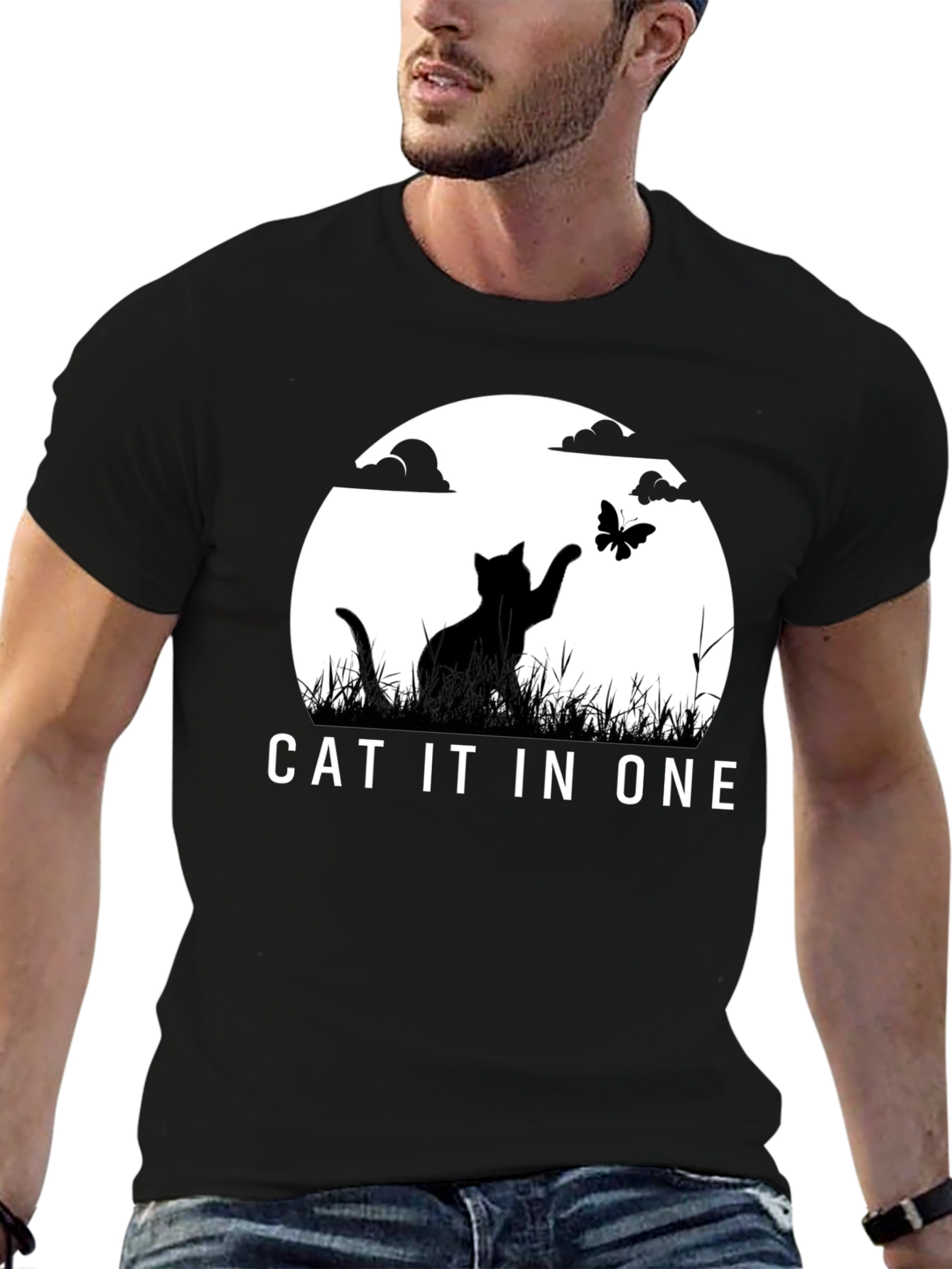 Cat IT in ONE Black Graphic Tee