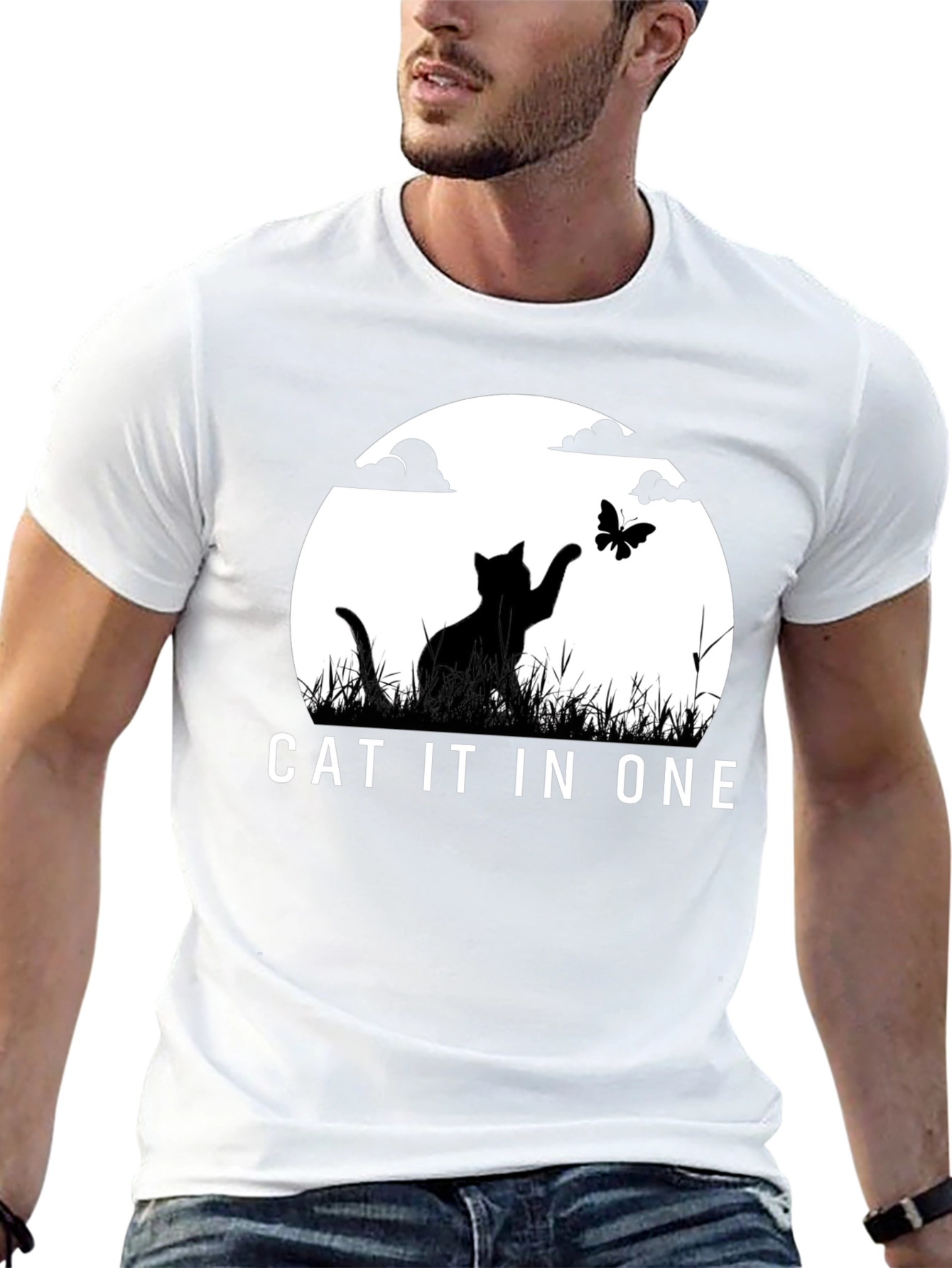 Cat IT in ONE Black Graphic Tee