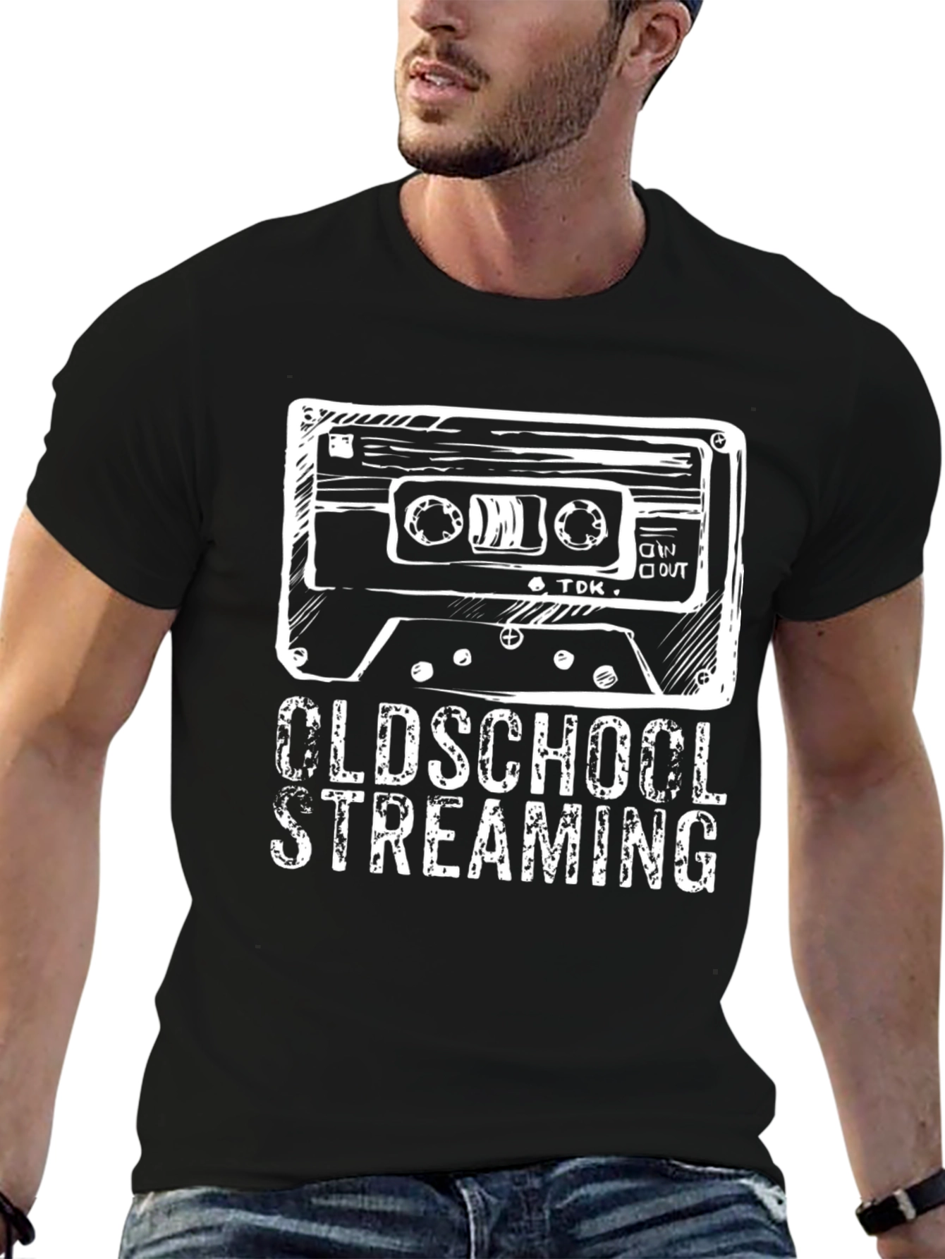 Oldschool Streaming Black T-Shirt