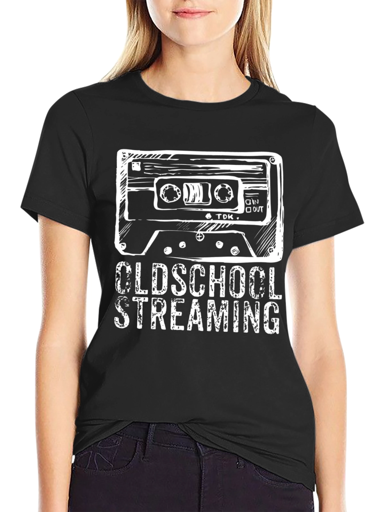Oldschool Streaming Black T-Shirt