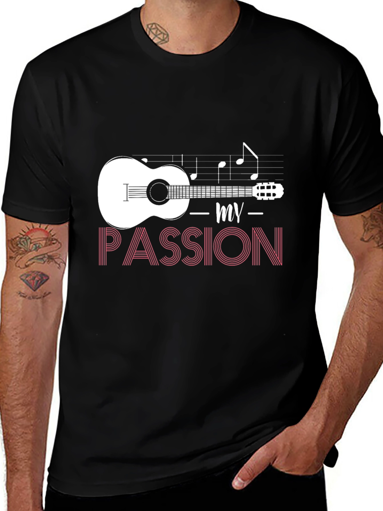 Music Passion T-Shirt - Guitar Graphic Tee