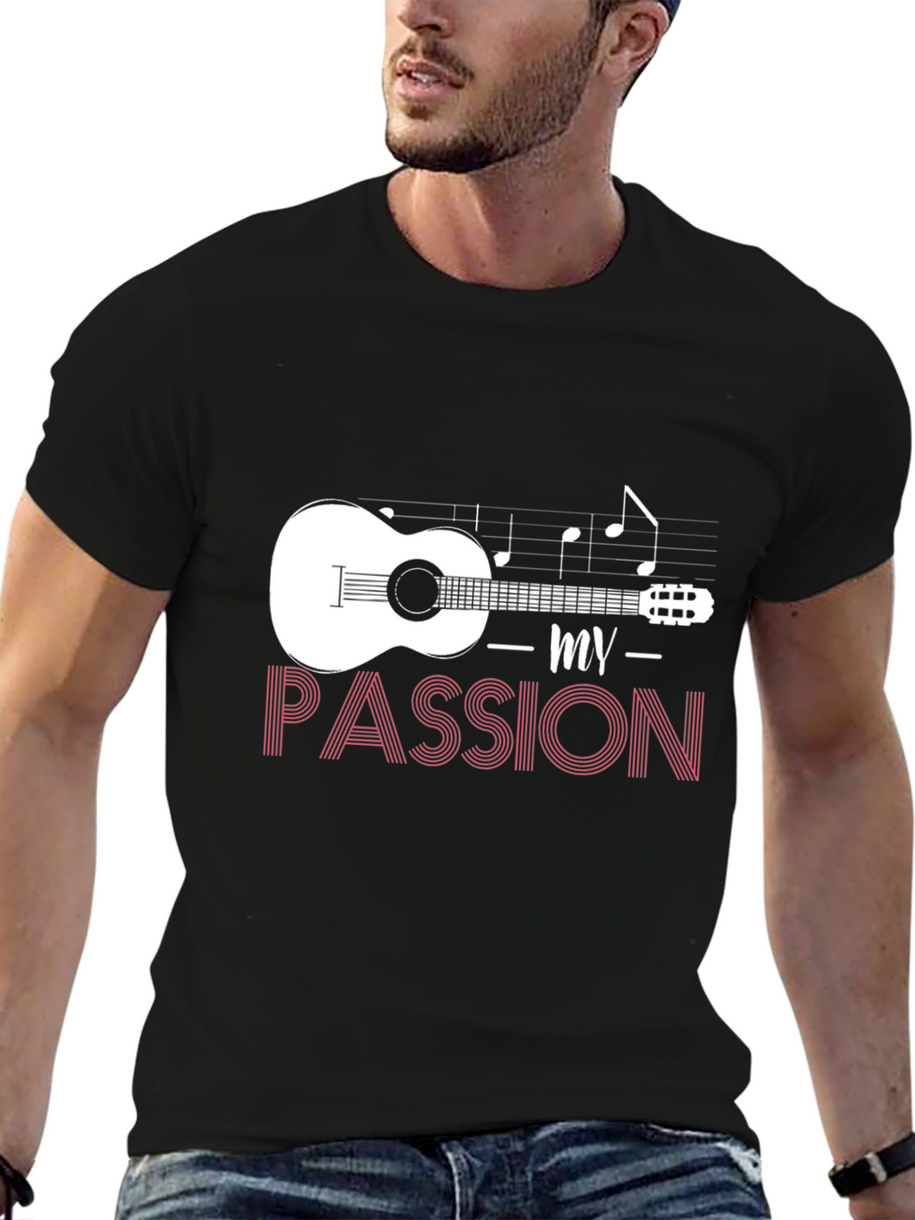 Music Passion T-Shirt - Guitar Graphic Tee