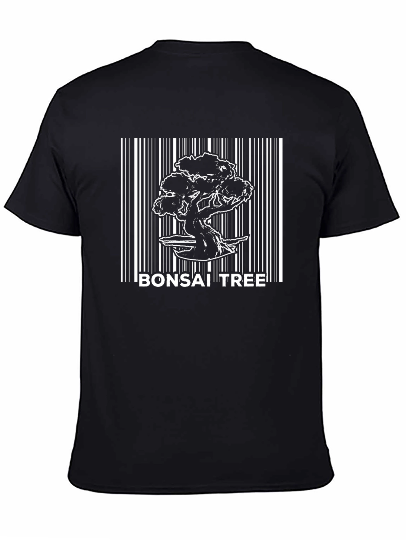 Bonsai Tree Barcode T-Shirt - Unique Graphic Tee