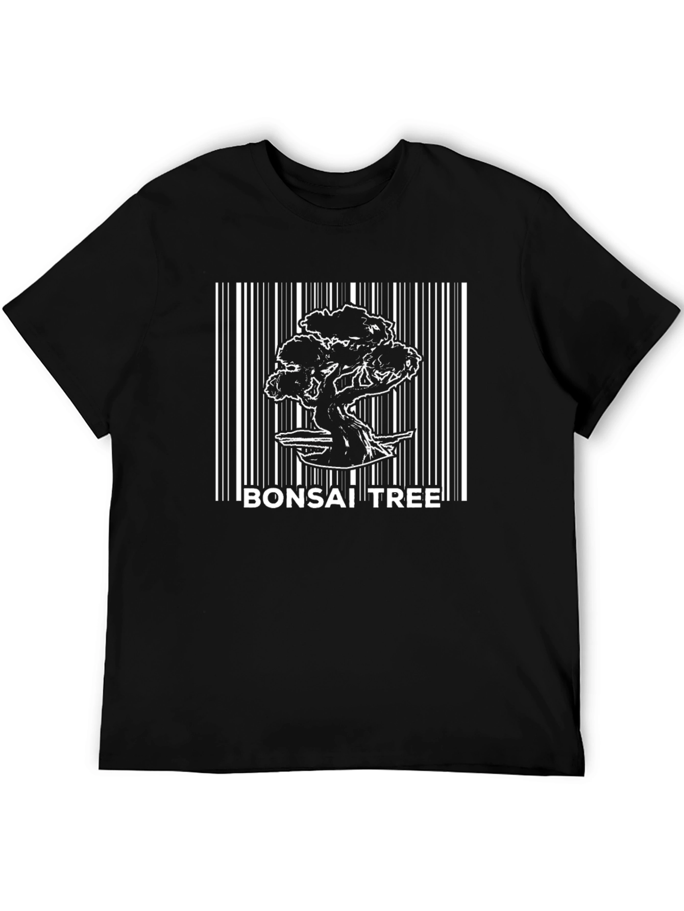 Bonsai Tree Barcode T-Shirt - Unique Graphic Tee