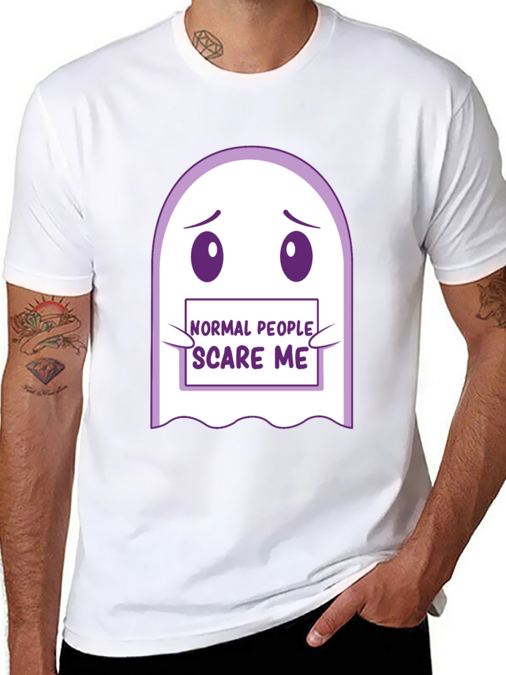 Normal People Scare Me Ghost T-Shirt