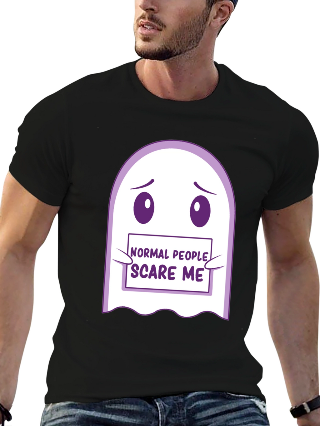 Normal People Scare Me Ghost T-Shirt