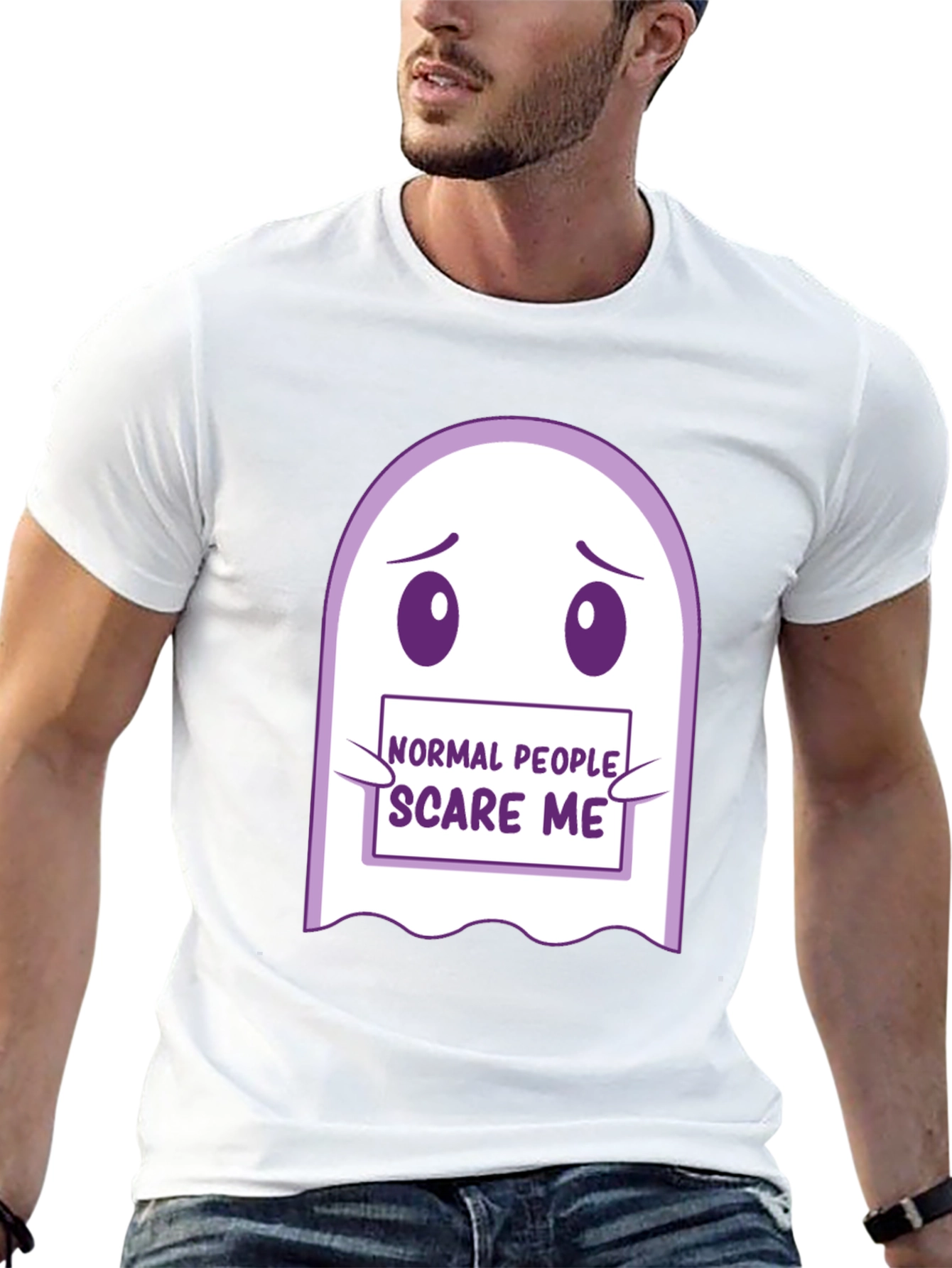Normal People Scare Me Ghost T-Shirt
