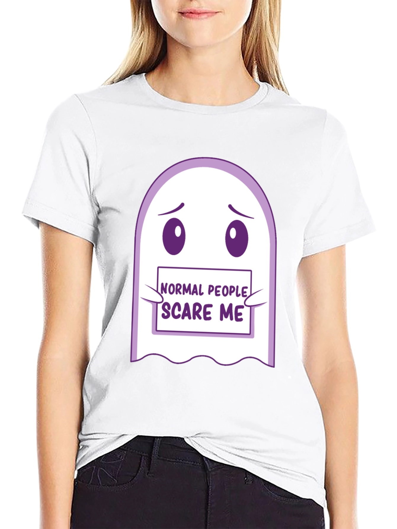 Normal People Scare Me Ghost T-Shirt