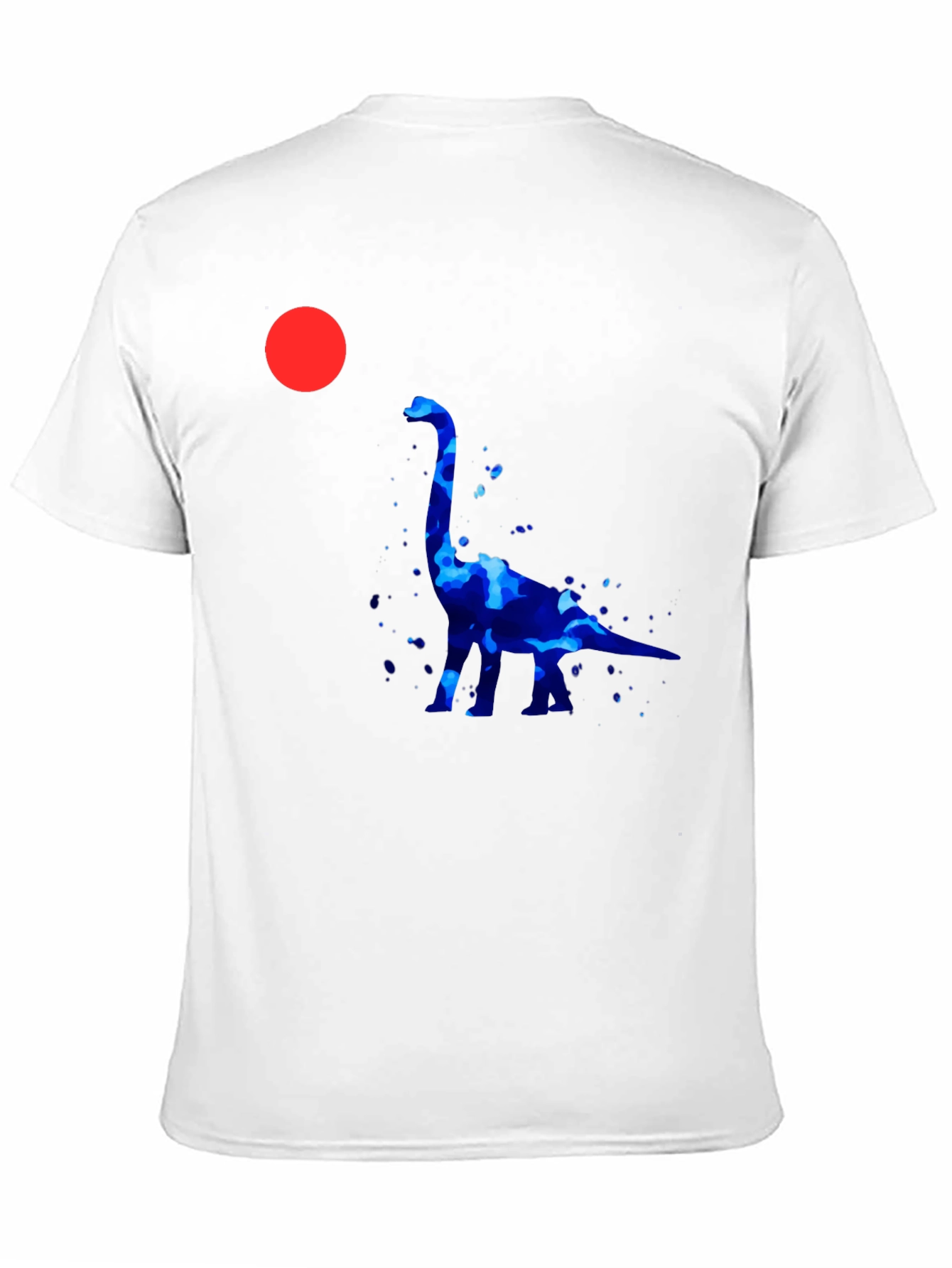 Dino Silhouette Graphic Tee - Black Cotton Casual Shirt