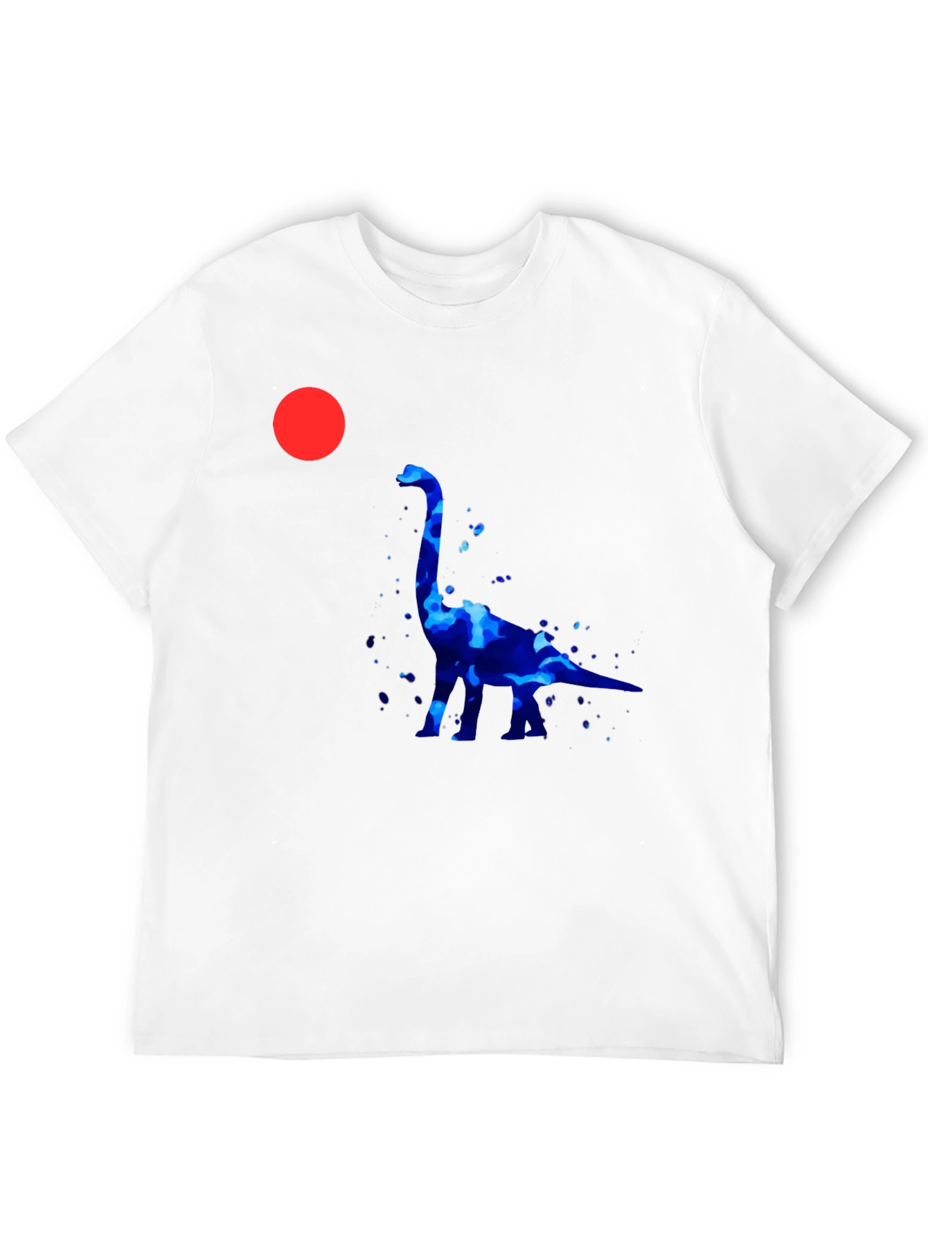 Dino Silhouette Graphic Tee - Black Cotton Casual Shirt