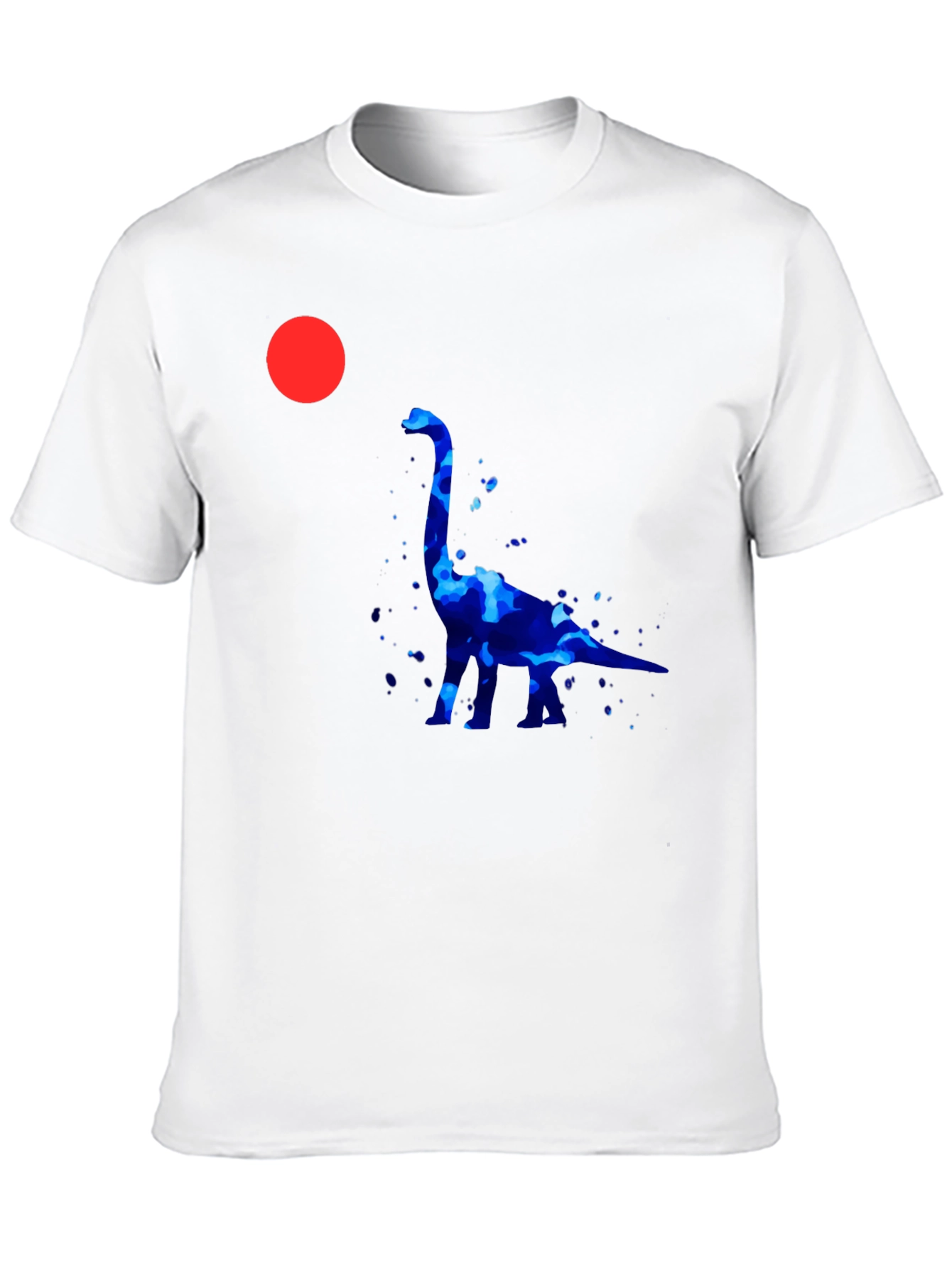 Dino Silhouette Graphic Tee - Black Cotton Casual Shirt