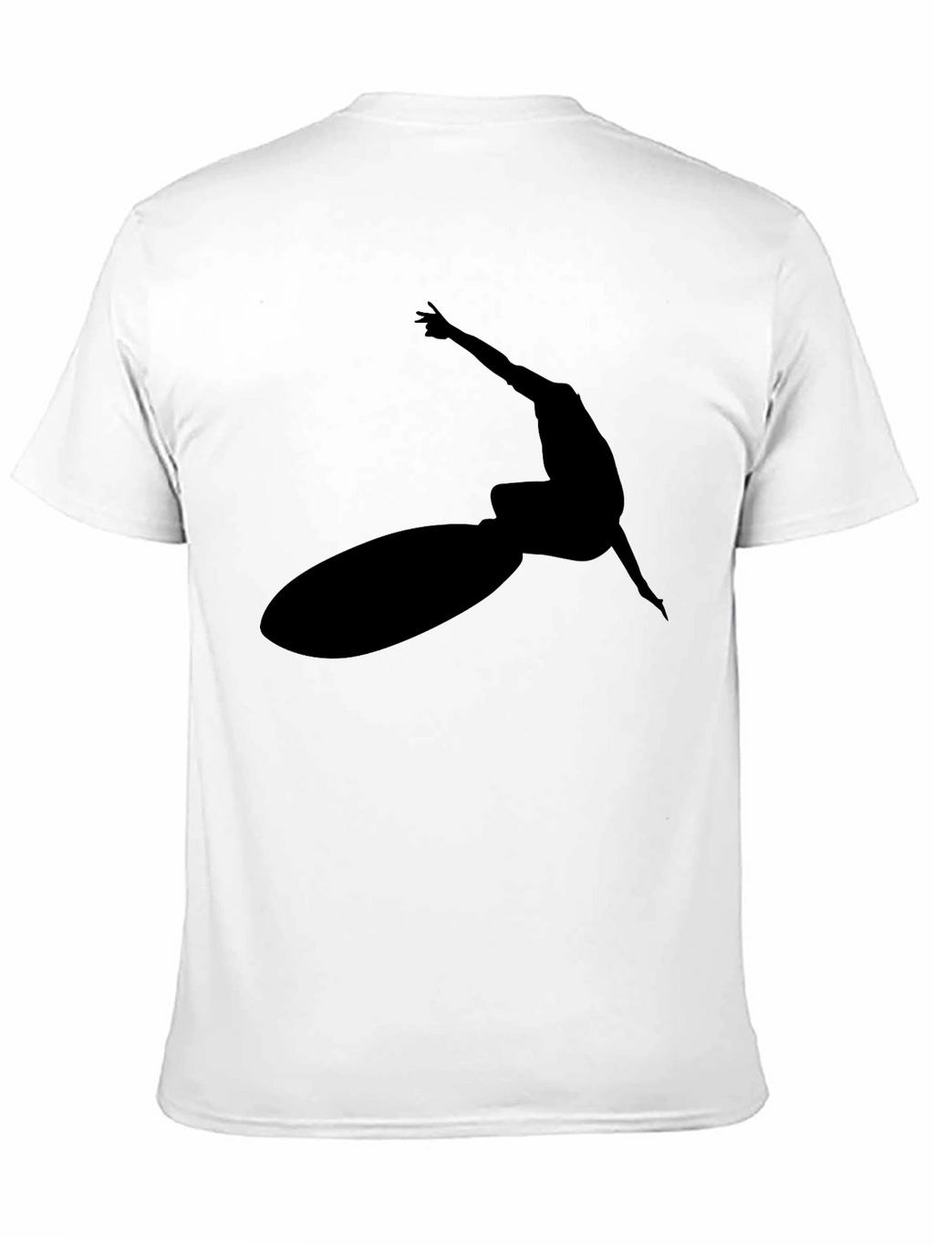 Black Surfer Silhouette Graphic Tee