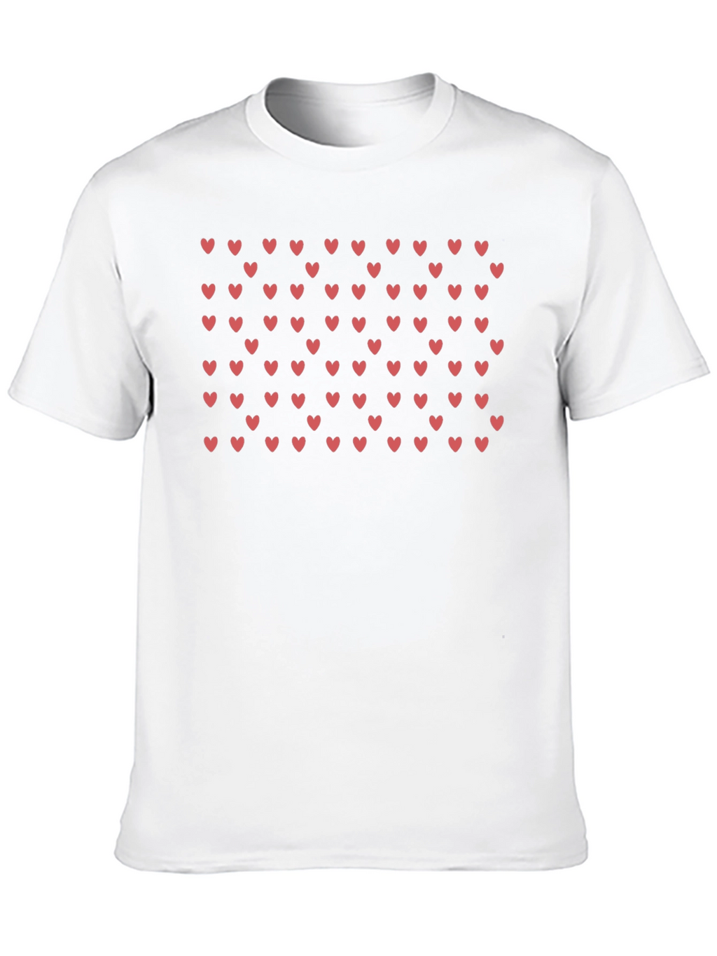Heart Pattern Black T-Shirt