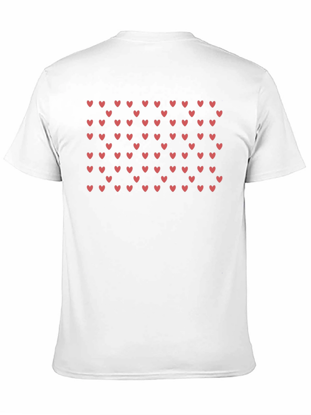 Heart Pattern Black T-Shirt