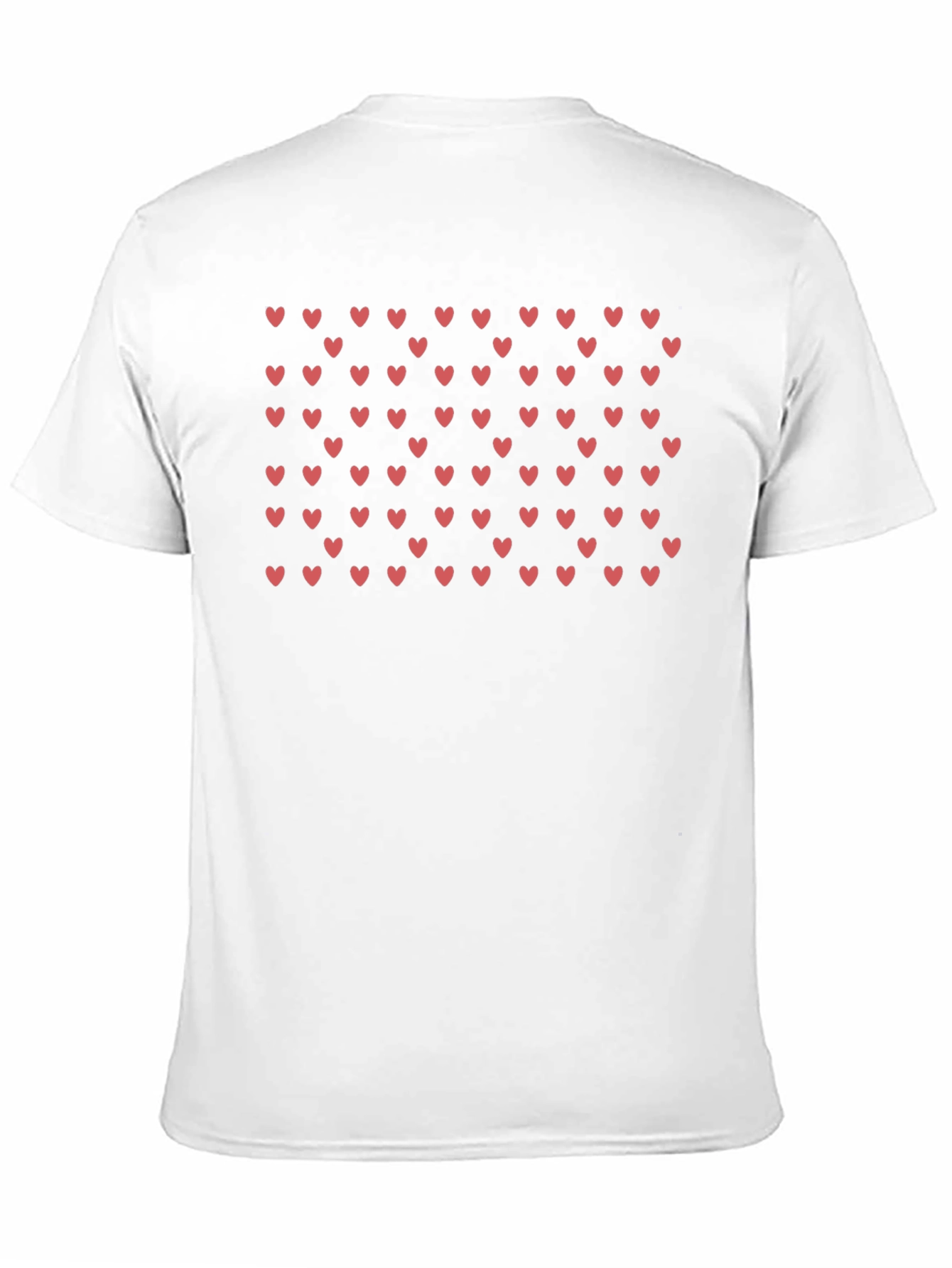 Heart Pattern Black T-Shirt