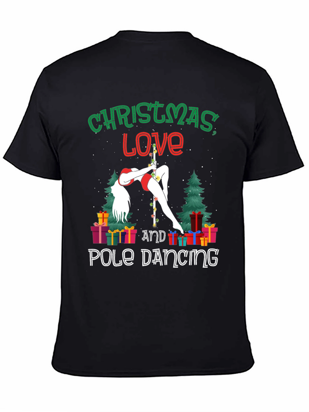 Christmas Love Pole Dancing Graphic Tee
