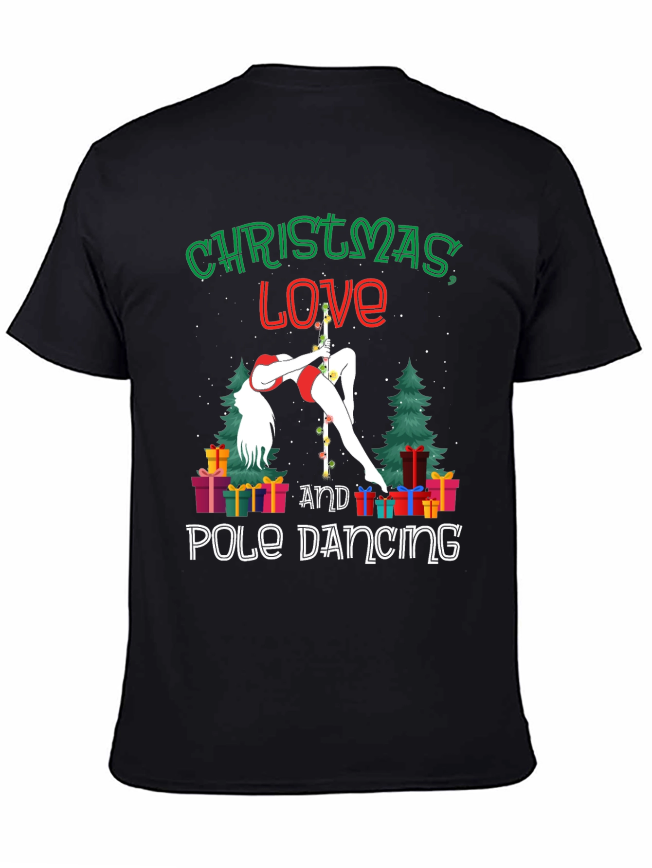 Christmas Love Pole Dancing Graphic Tee