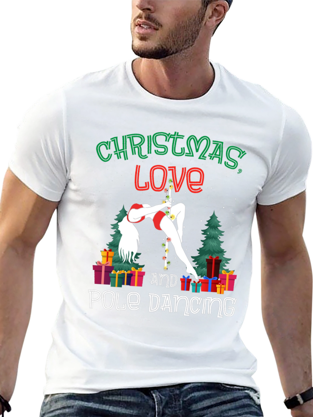 Christmas Love Pole Dancing Graphic Tee