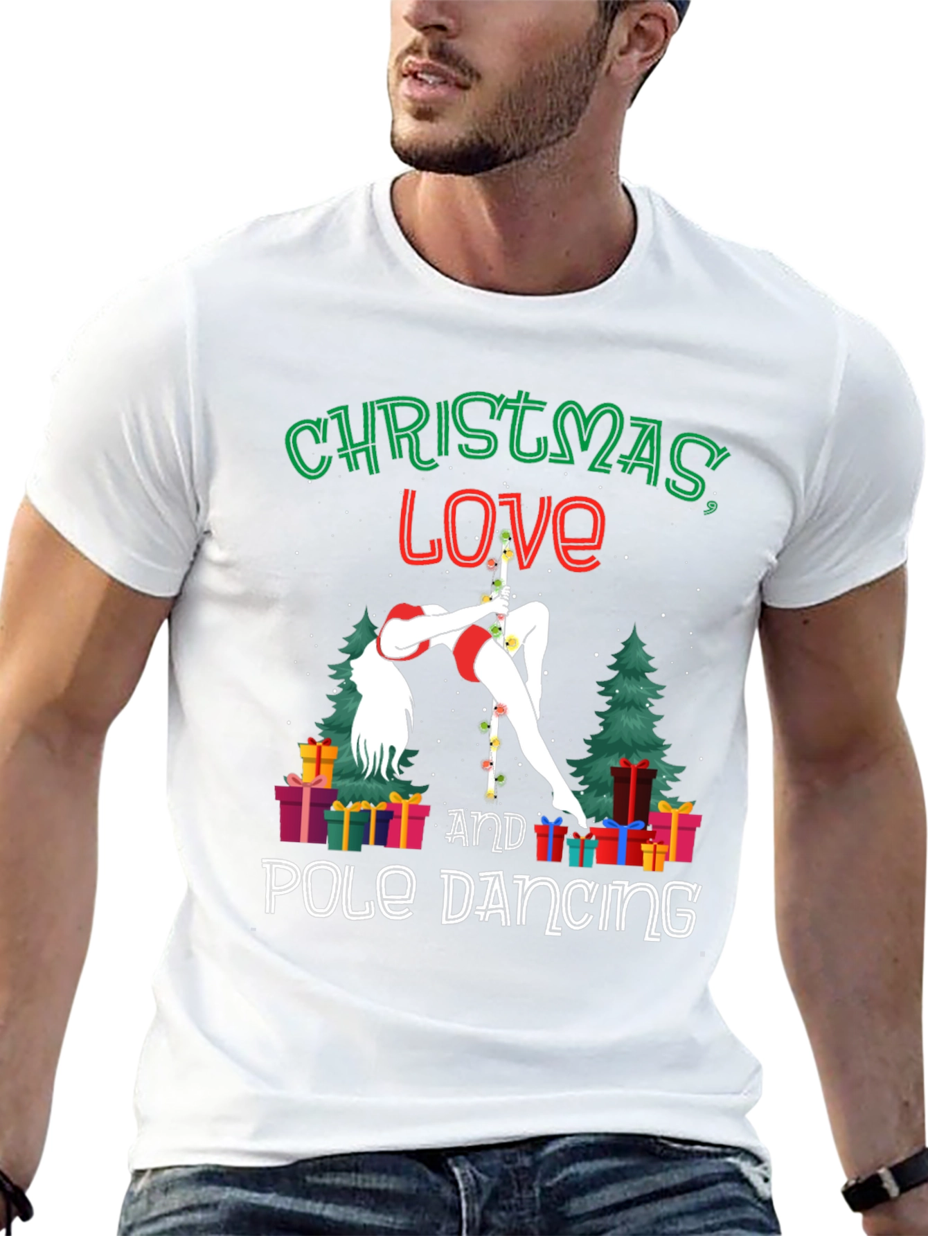 Christmas Love Pole Dancing Graphic Tee