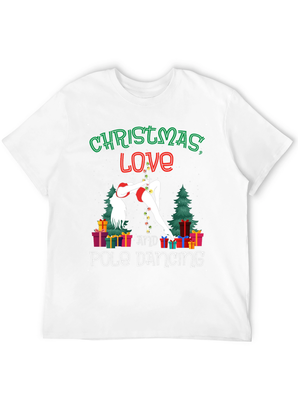Christmas Love Pole Dancing Graphic Tee