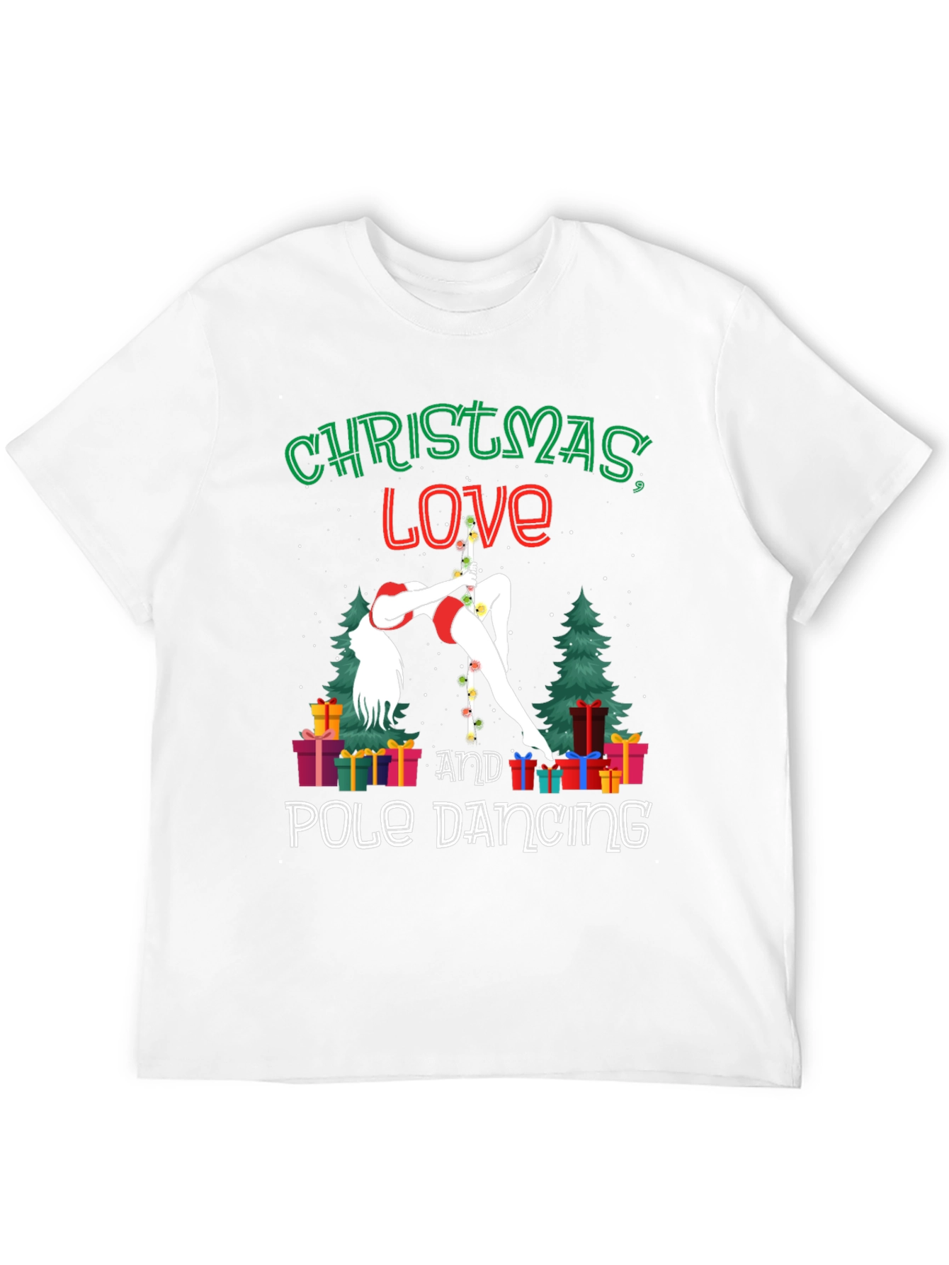 Christmas Love Pole Dancing Graphic Tee