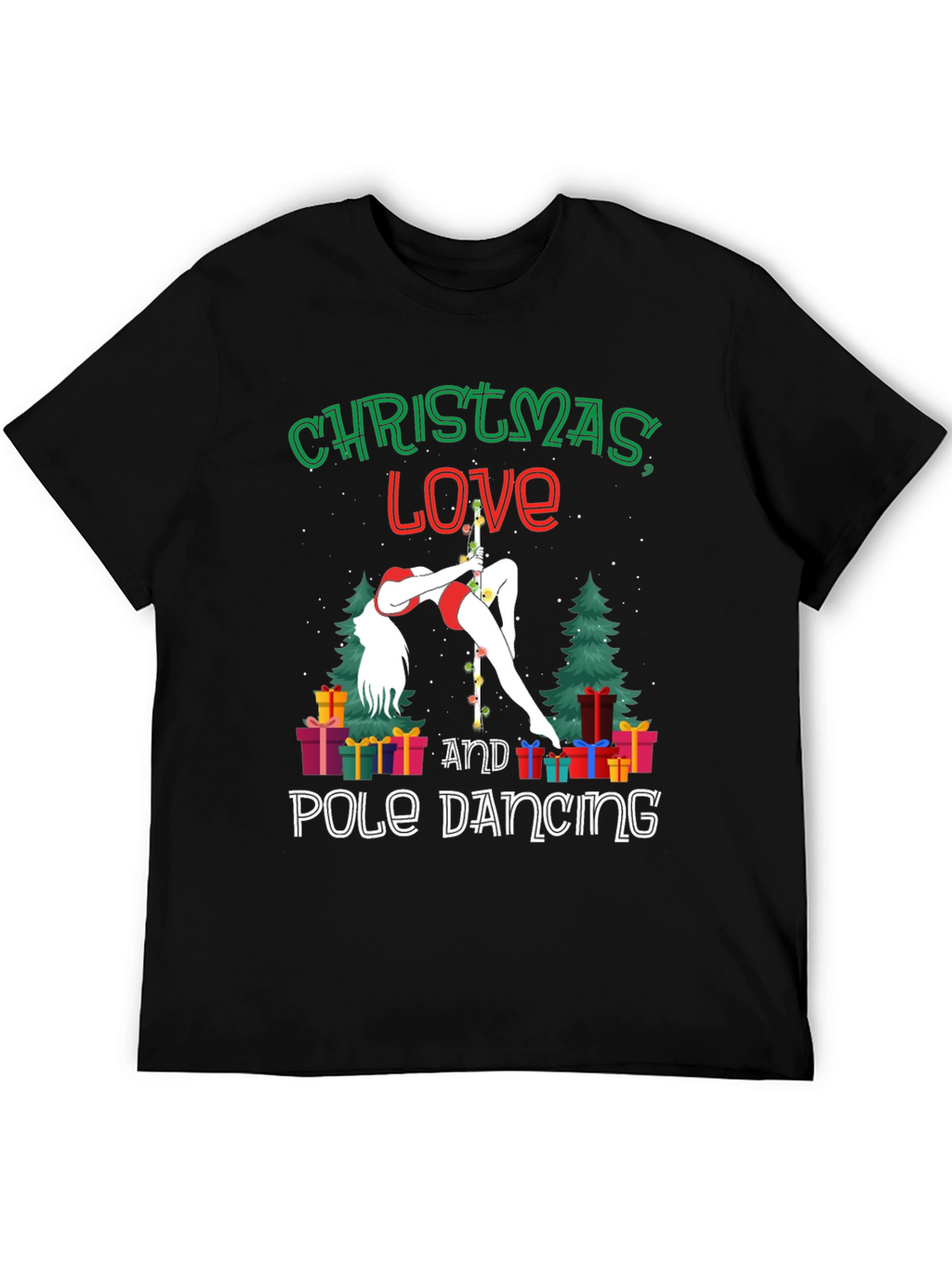 Christmas Love Pole Dancing Graphic Tee