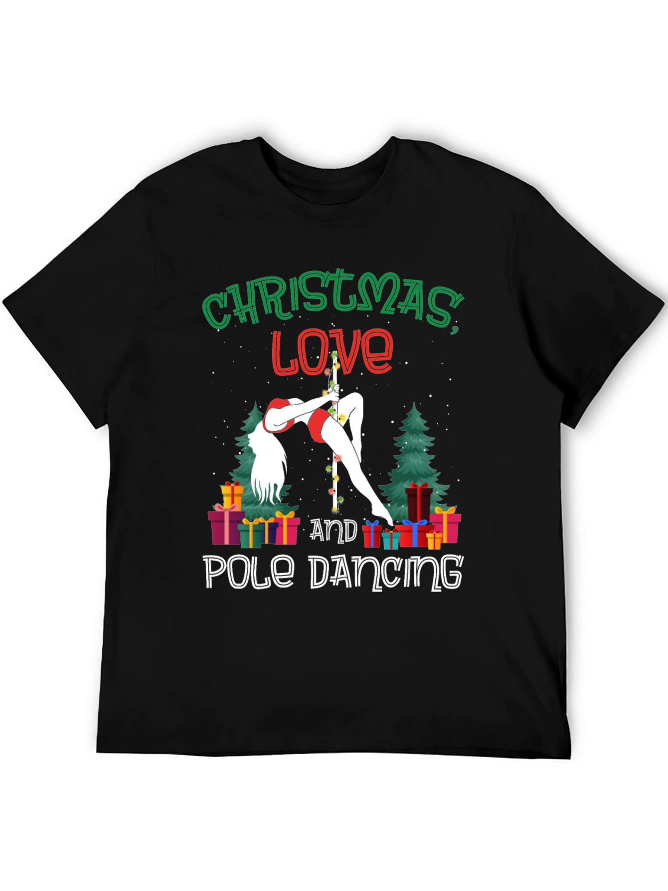 Christmas Love Pole Dancing Graphic Tee